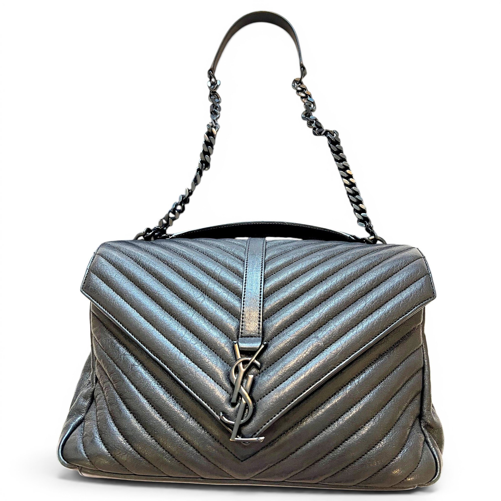 Collége monogramme leather handbag