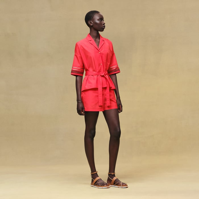 Rouge Amazone Embroidered Beach Tunic