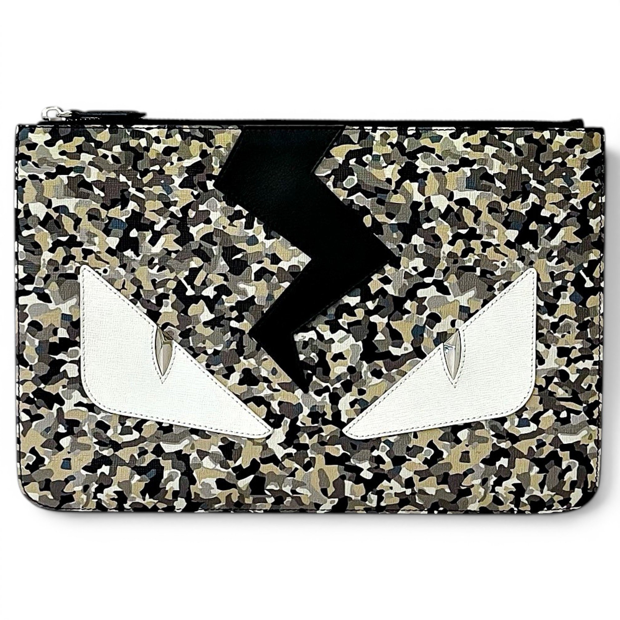 Leather clutch bag