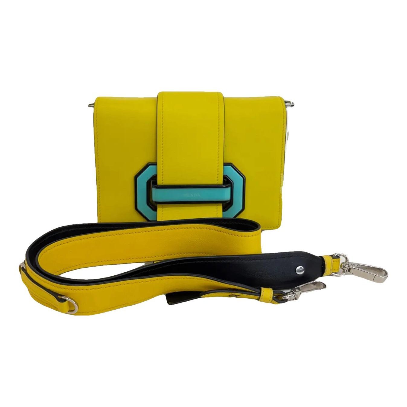 Ribbon leather crossbody bag