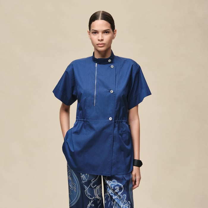 Bleu Lagune Drawstring Shirt