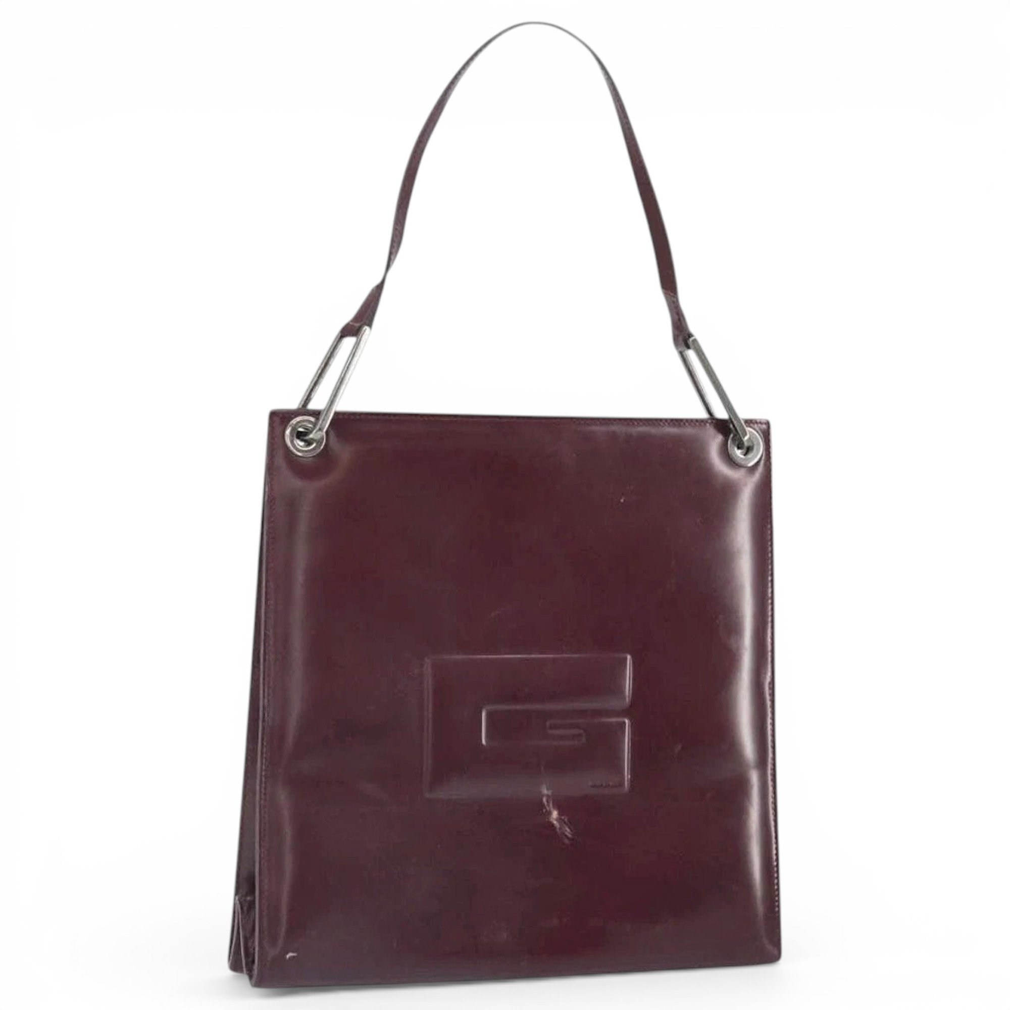 Patent leather handbag
