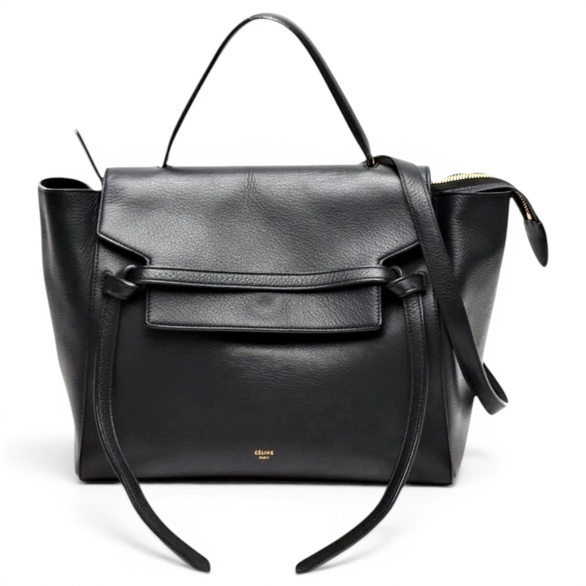 Belt leather crossbody bag