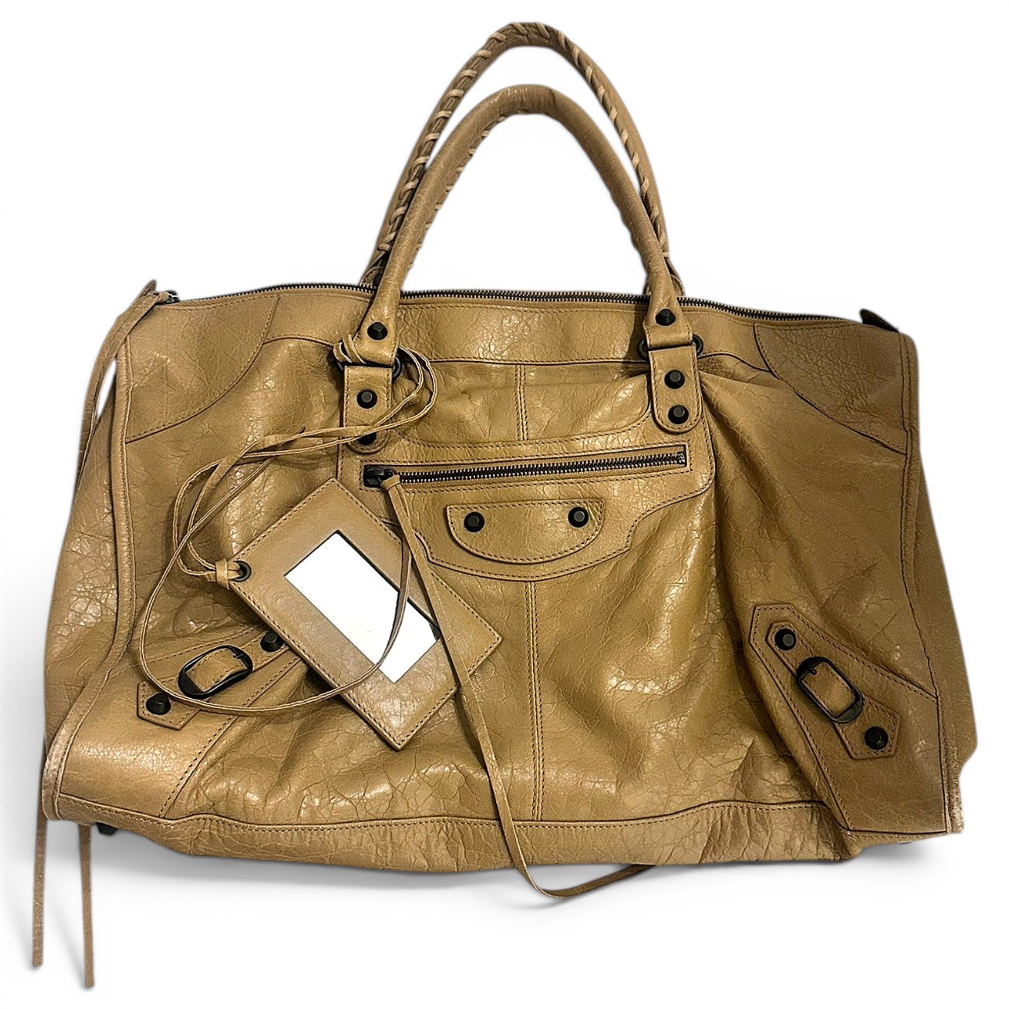 City leather handbag