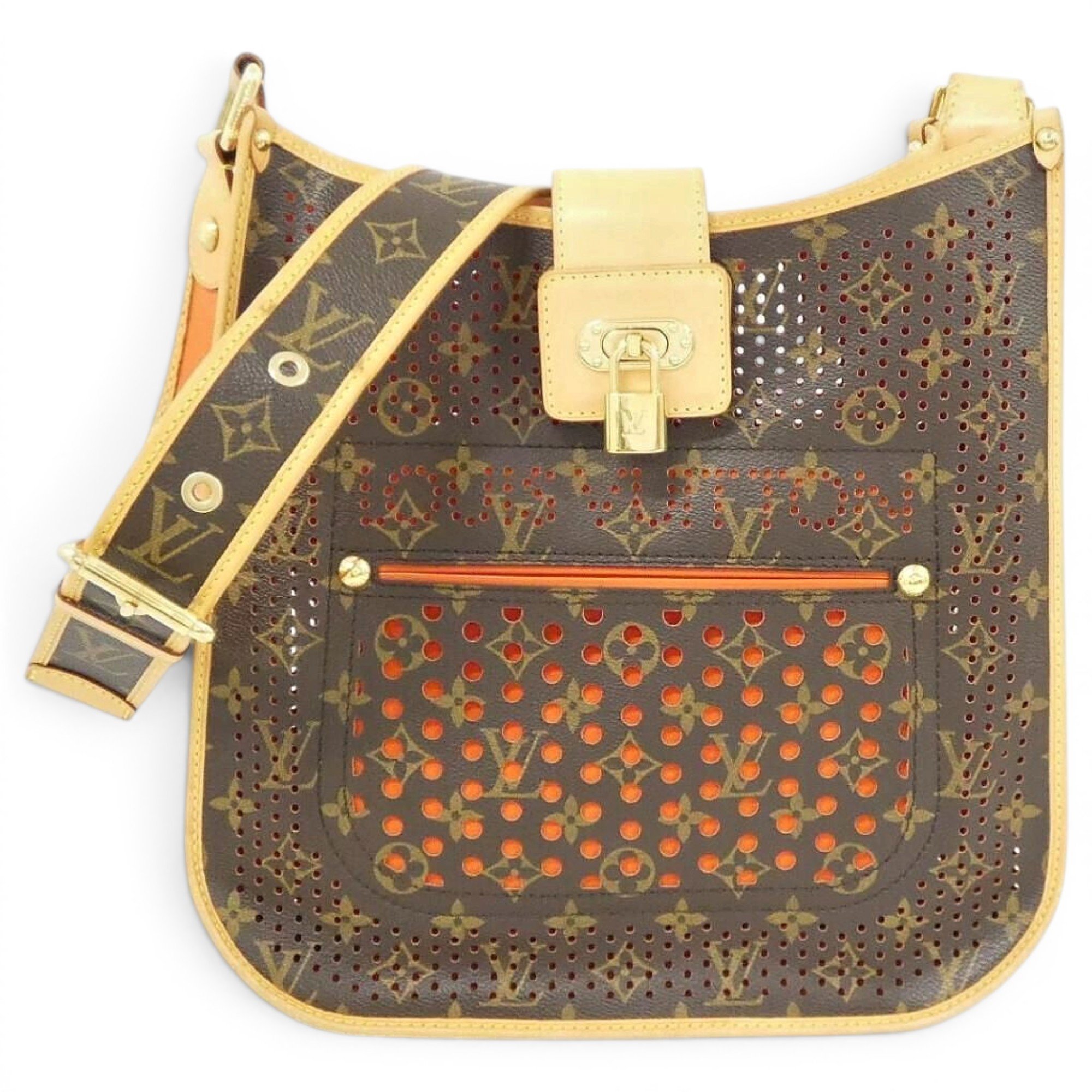 Musette cloth handbag