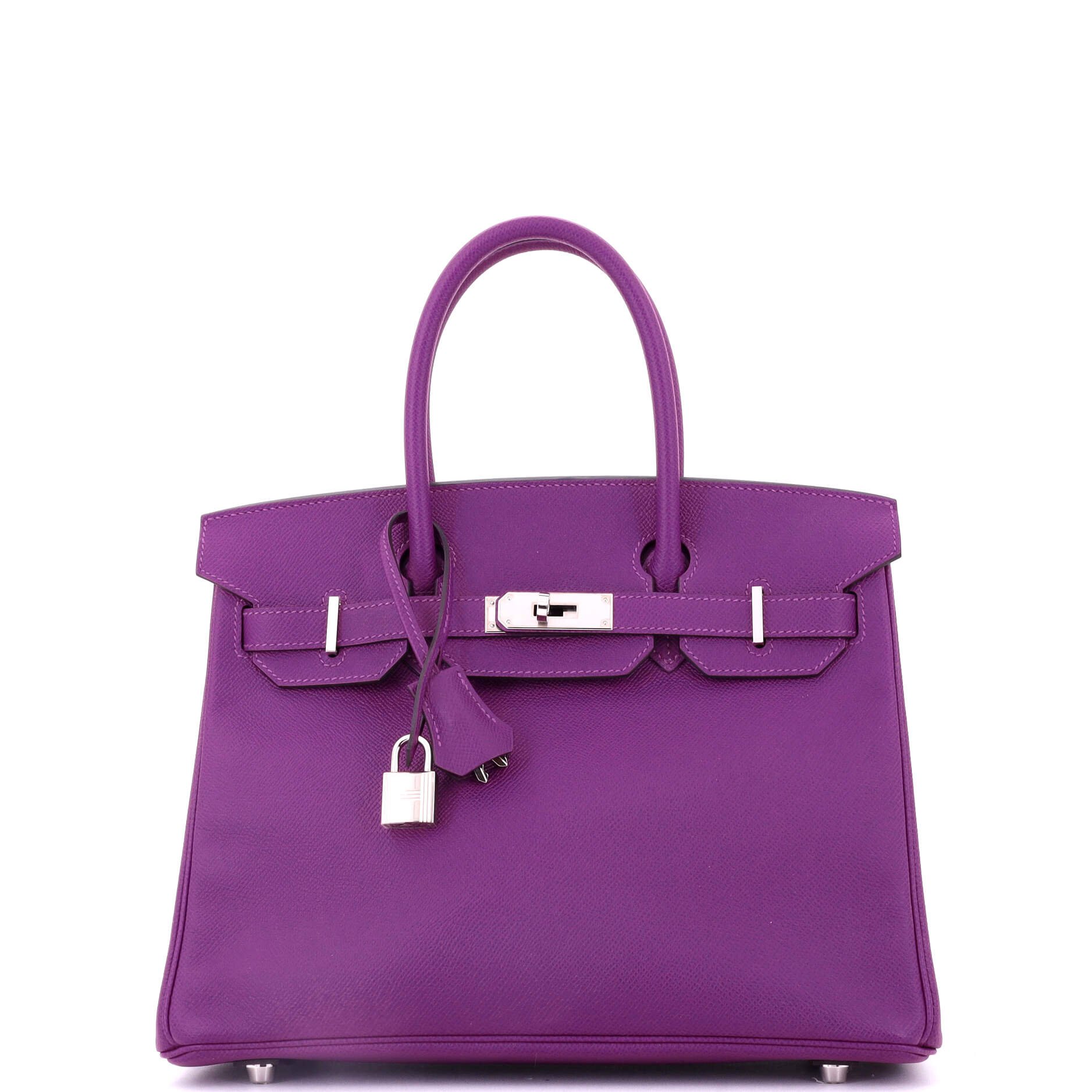 Hermes Birkin Handbag Anemone Epsom with Palladium Hardware 30