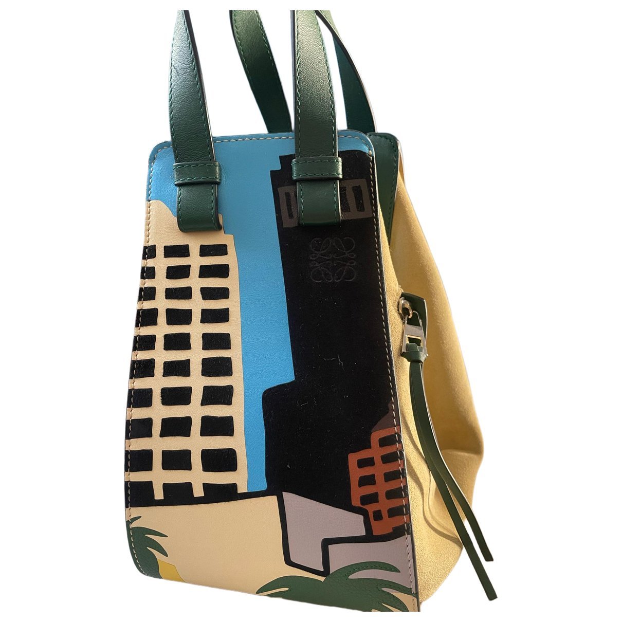 Hammock leather handbag