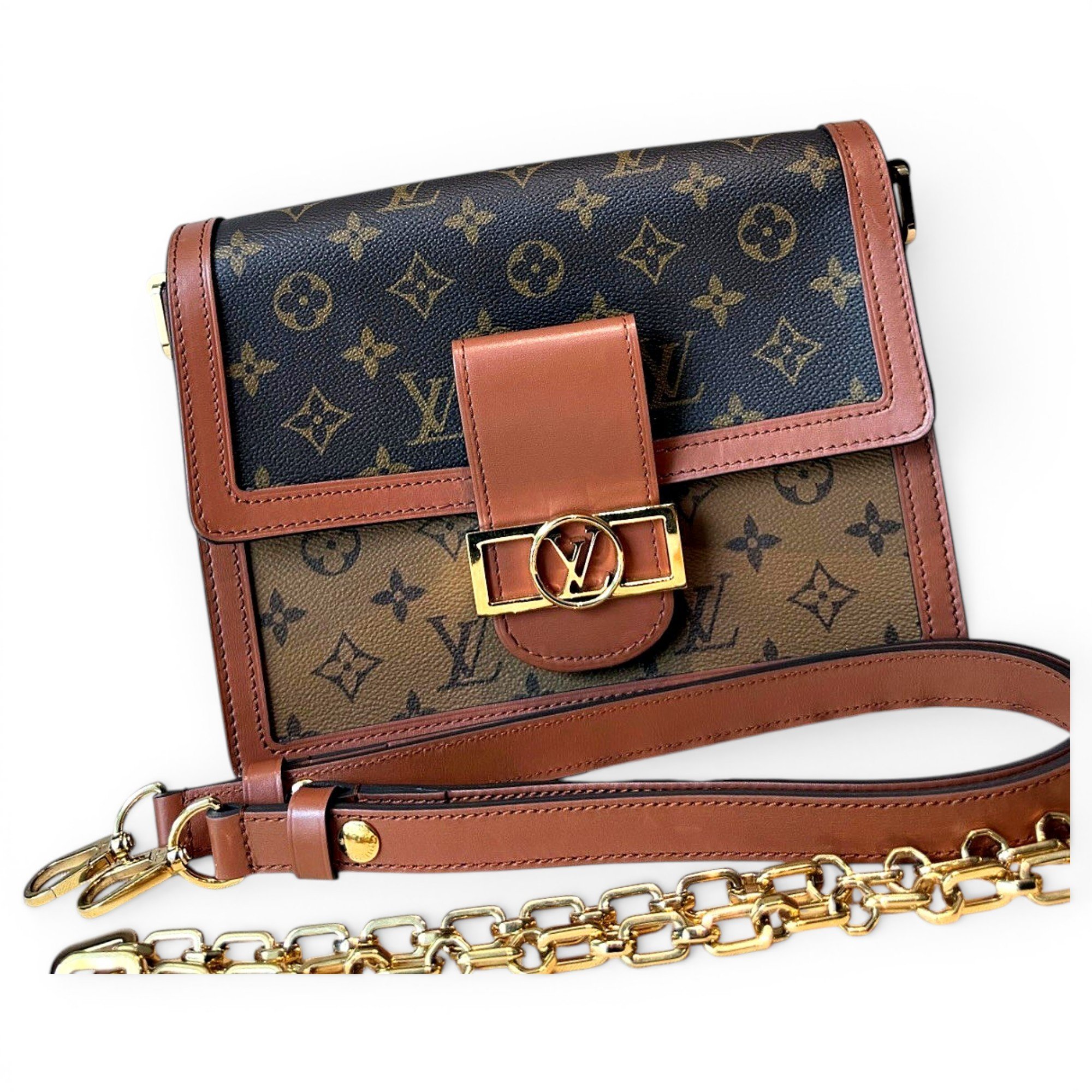 Dauphine leather handbag
