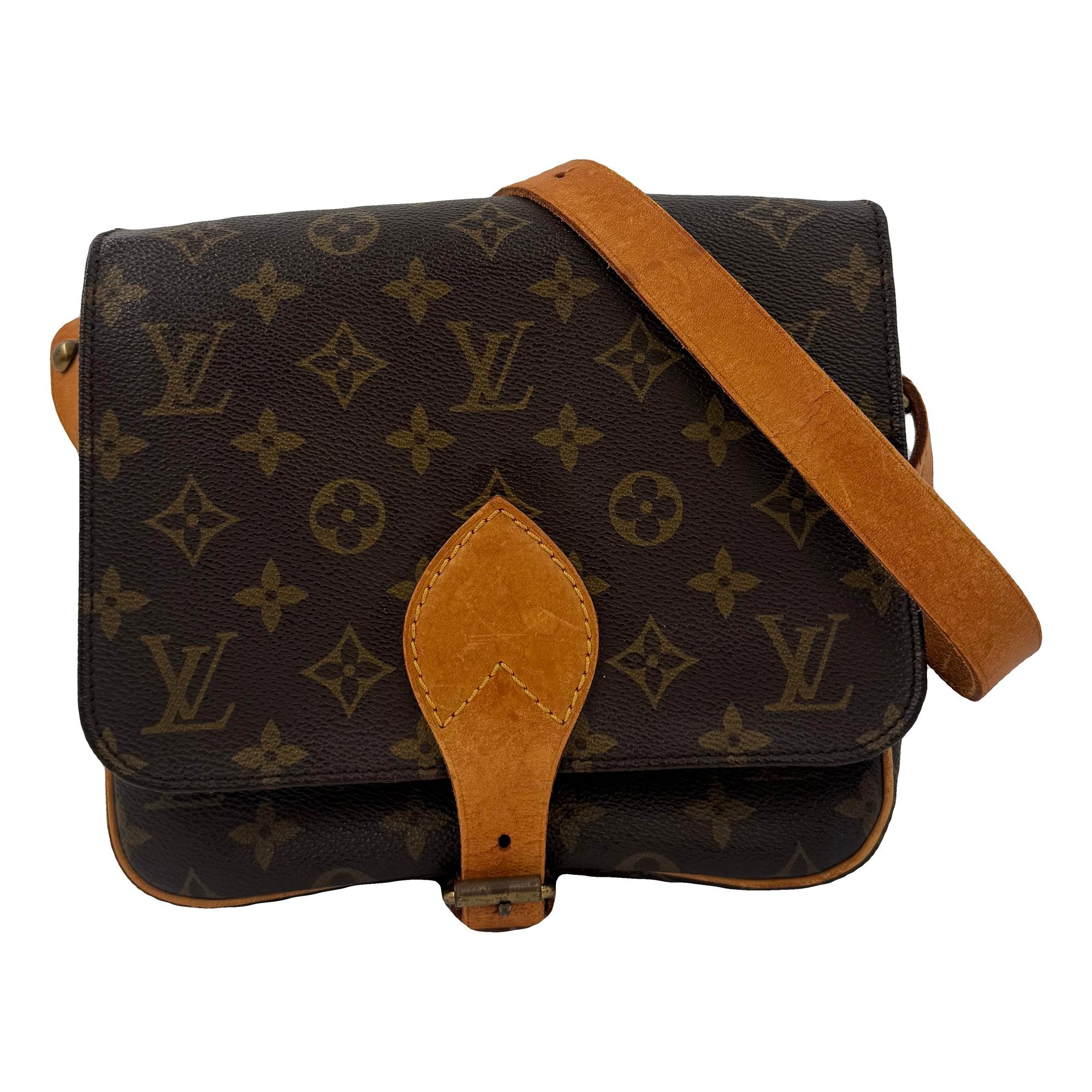 Cartouchière leather crossbody bag