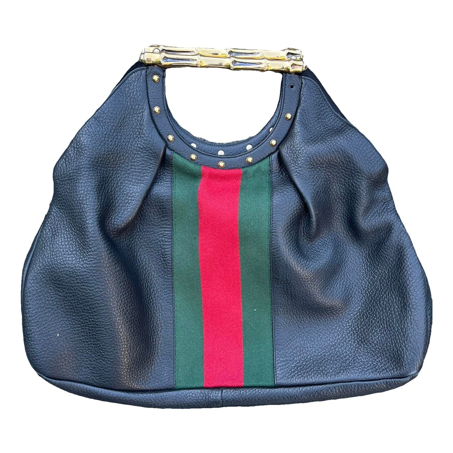 Bamboo leather handbag