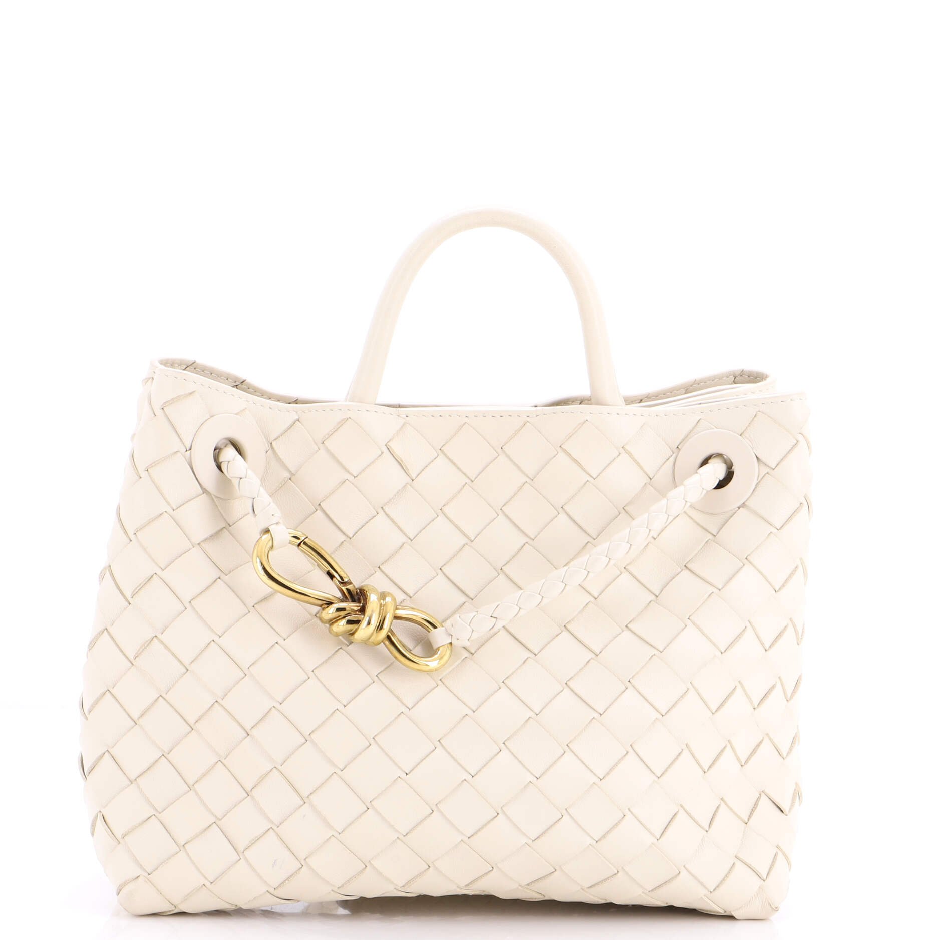 Bottega Veneta Andiamo Top Handle Bag Intrecciato Nappa Small