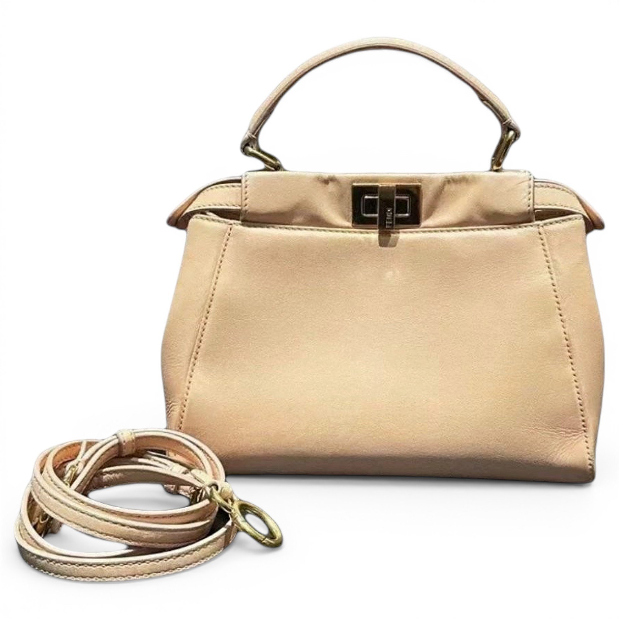 Peekaboo leather handbag