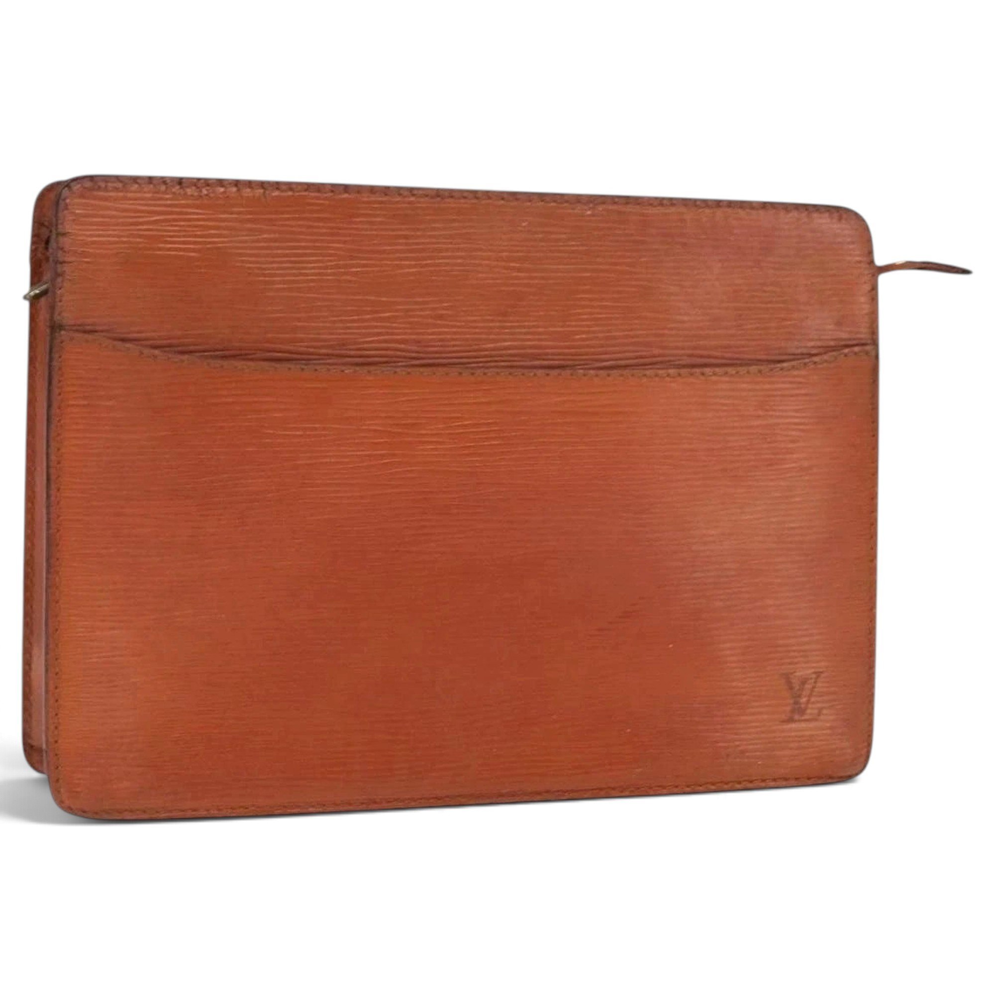 Leather clutch bag
