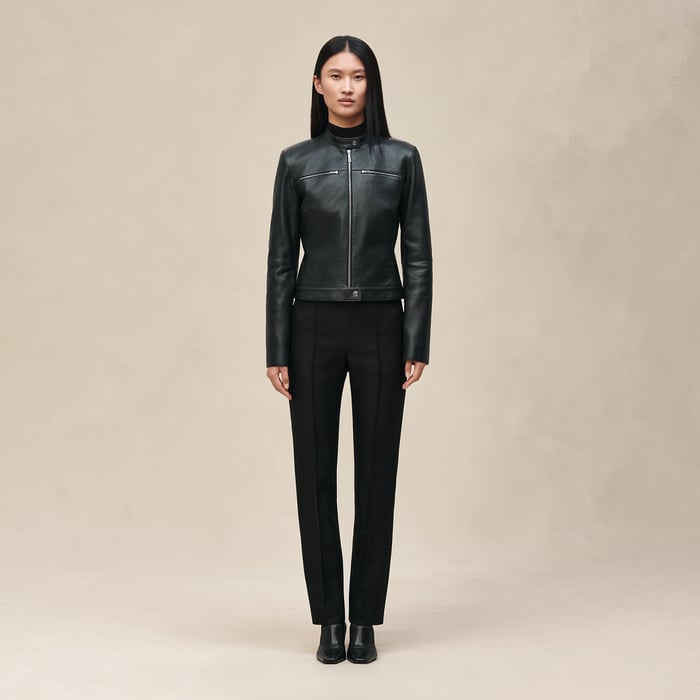 Noir Leather Biker Jacket