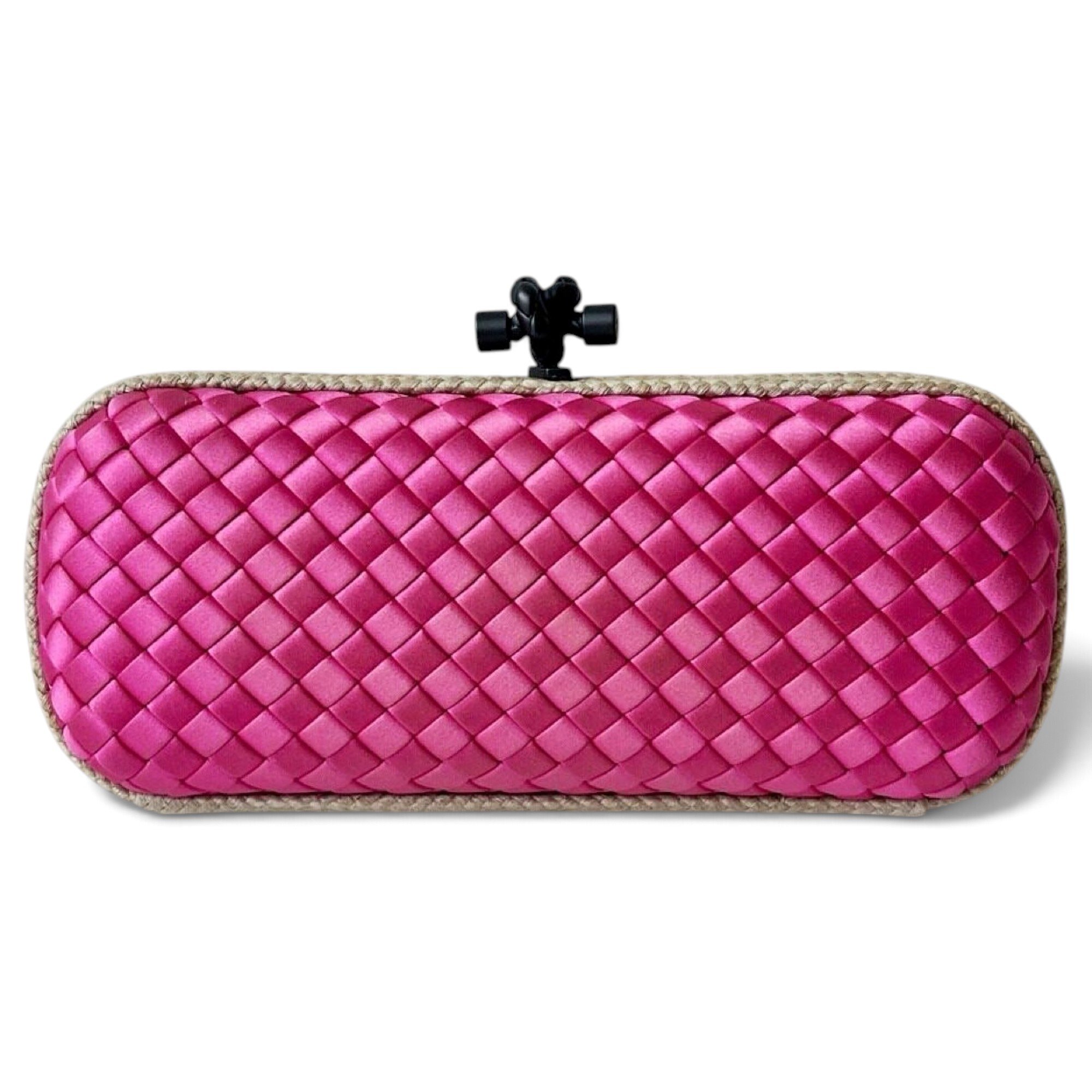 Pochette Knot silk clutch bag