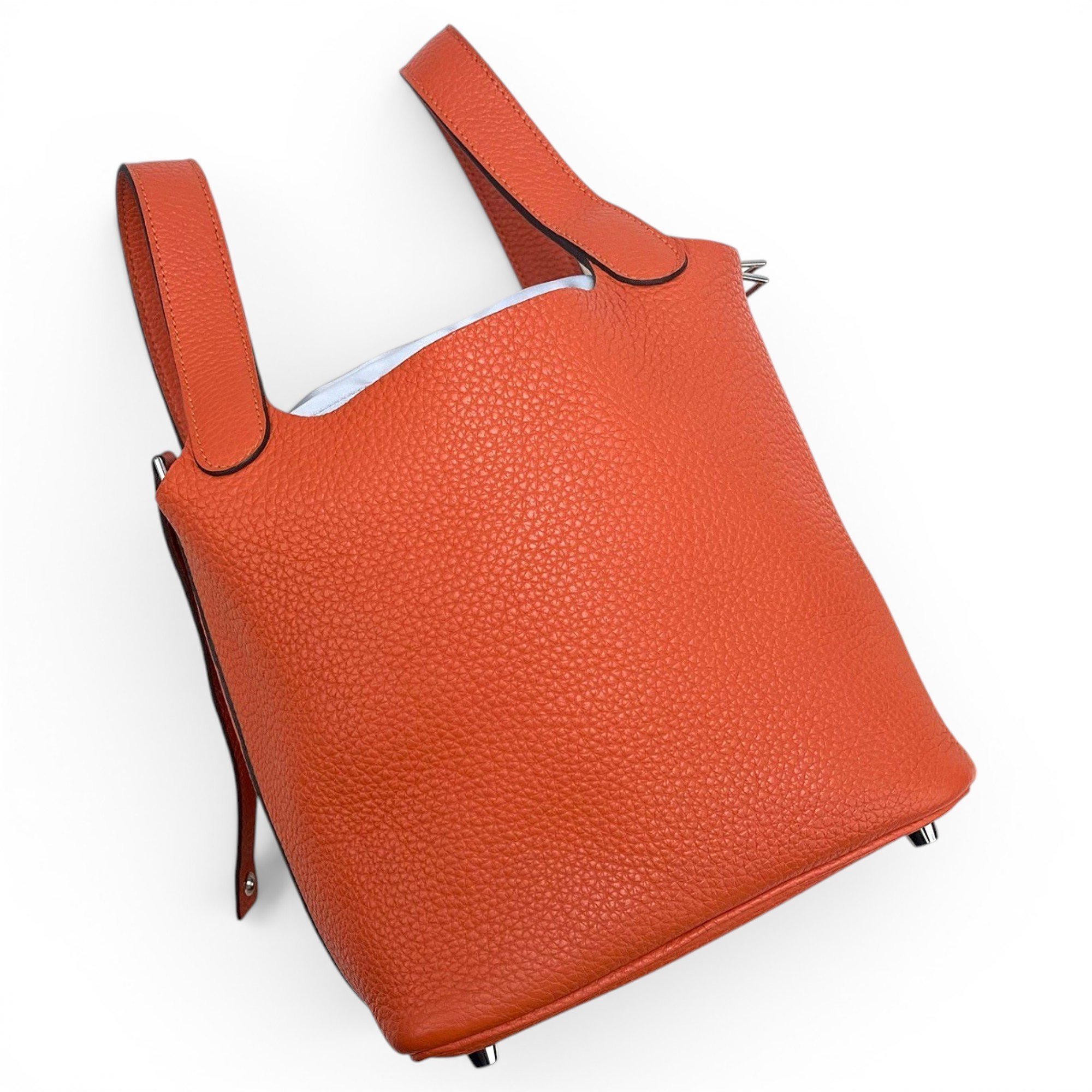 Picotin leather tote