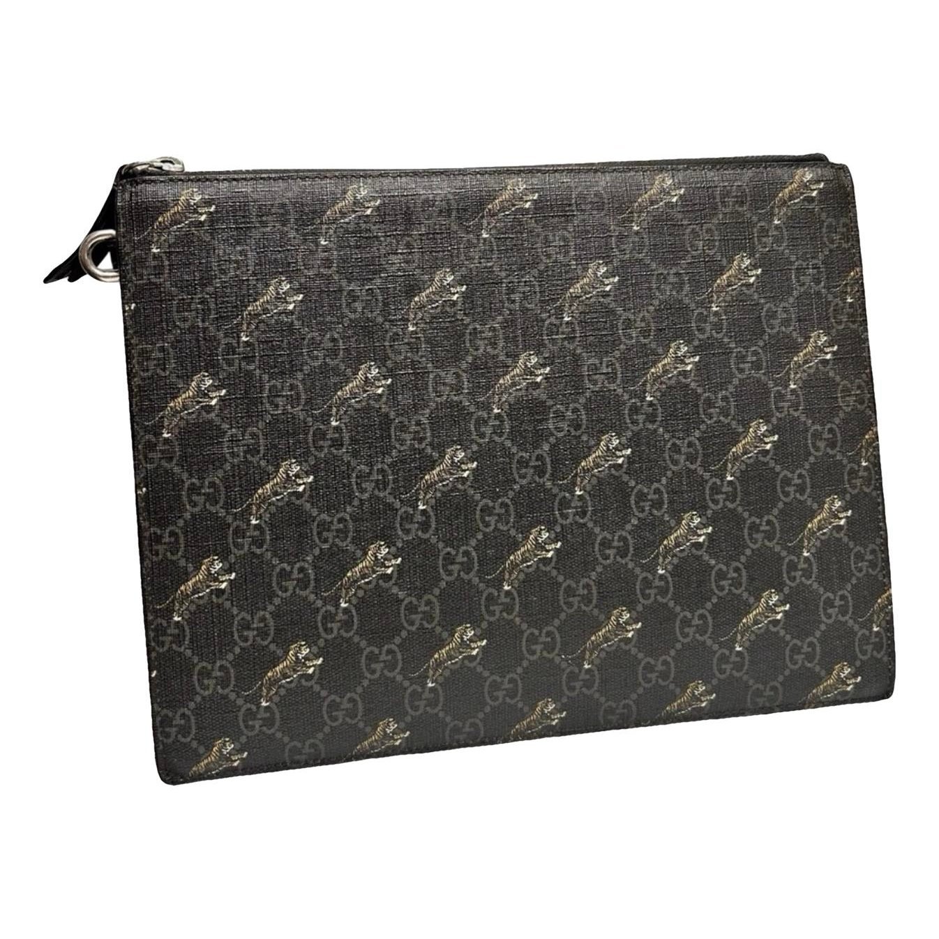 Leather clutch bag
