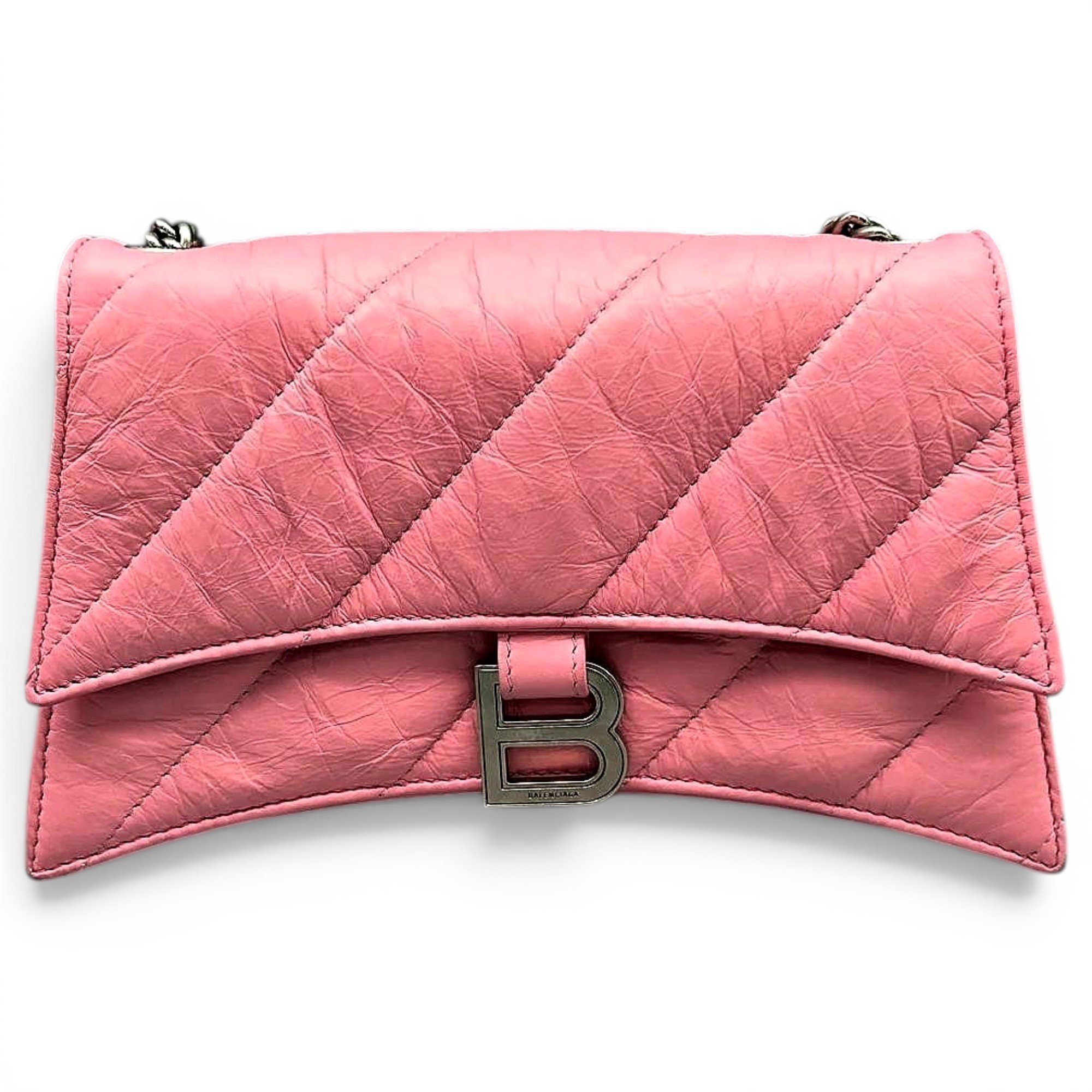 Crush leather handbag