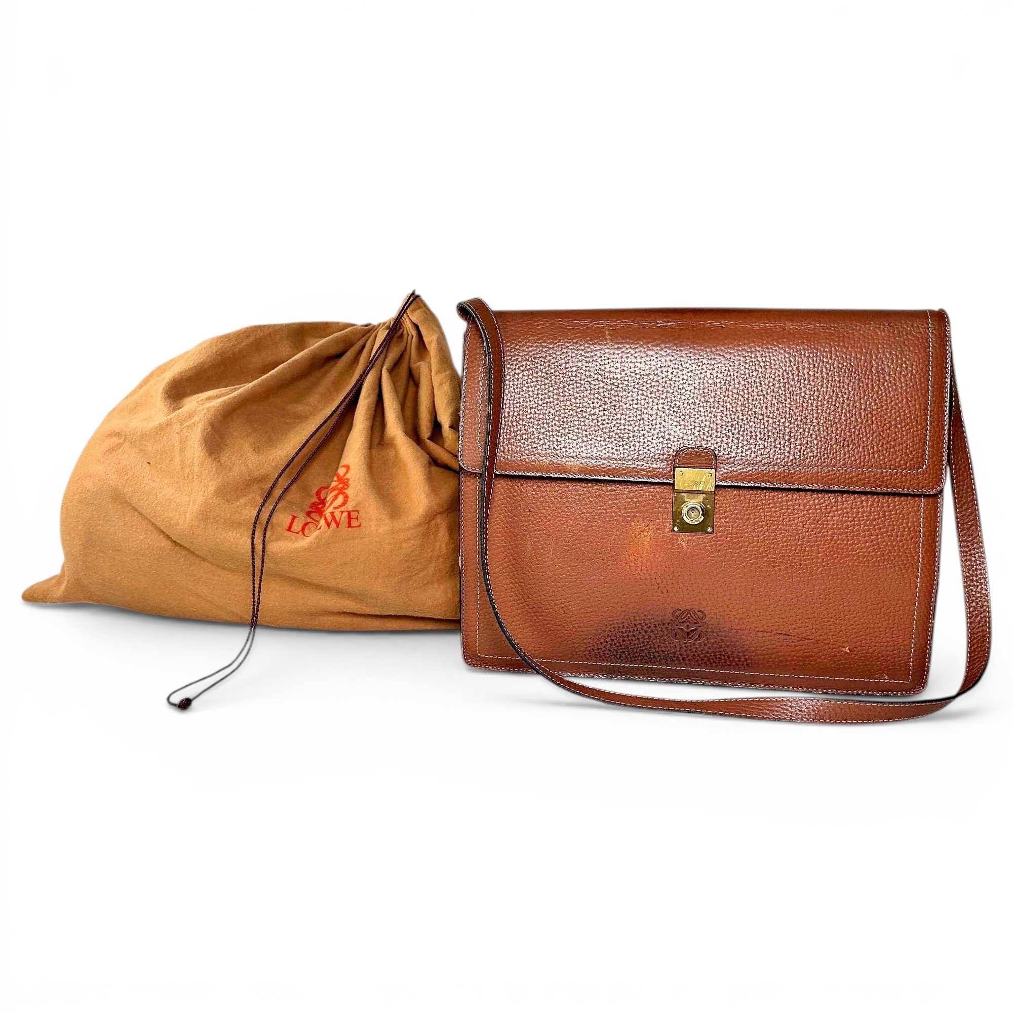Puzzle leather handbag