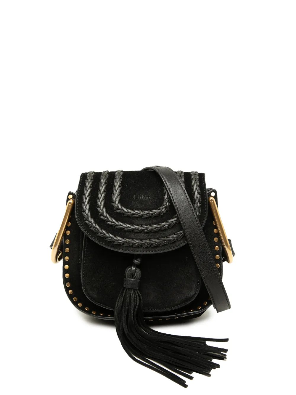 2016 Small Suede Braided Hudson crossbody bag