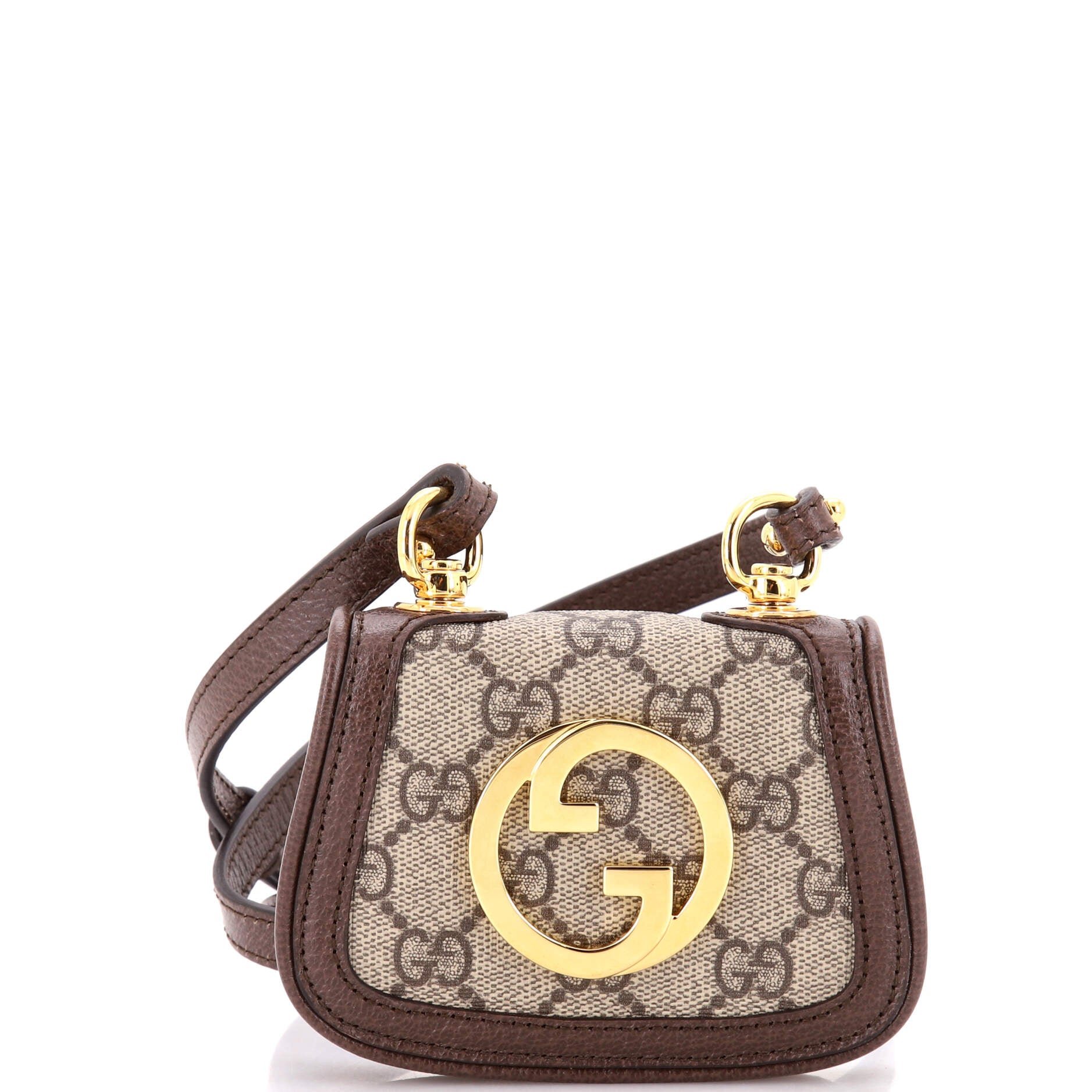 Blondie NM Card Case Wallet with Strap GG Coated Canvas