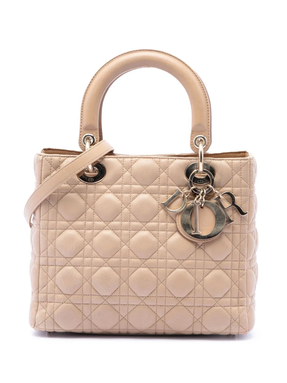 2011 Medium Lambskin Cannage Lady Dior satchel