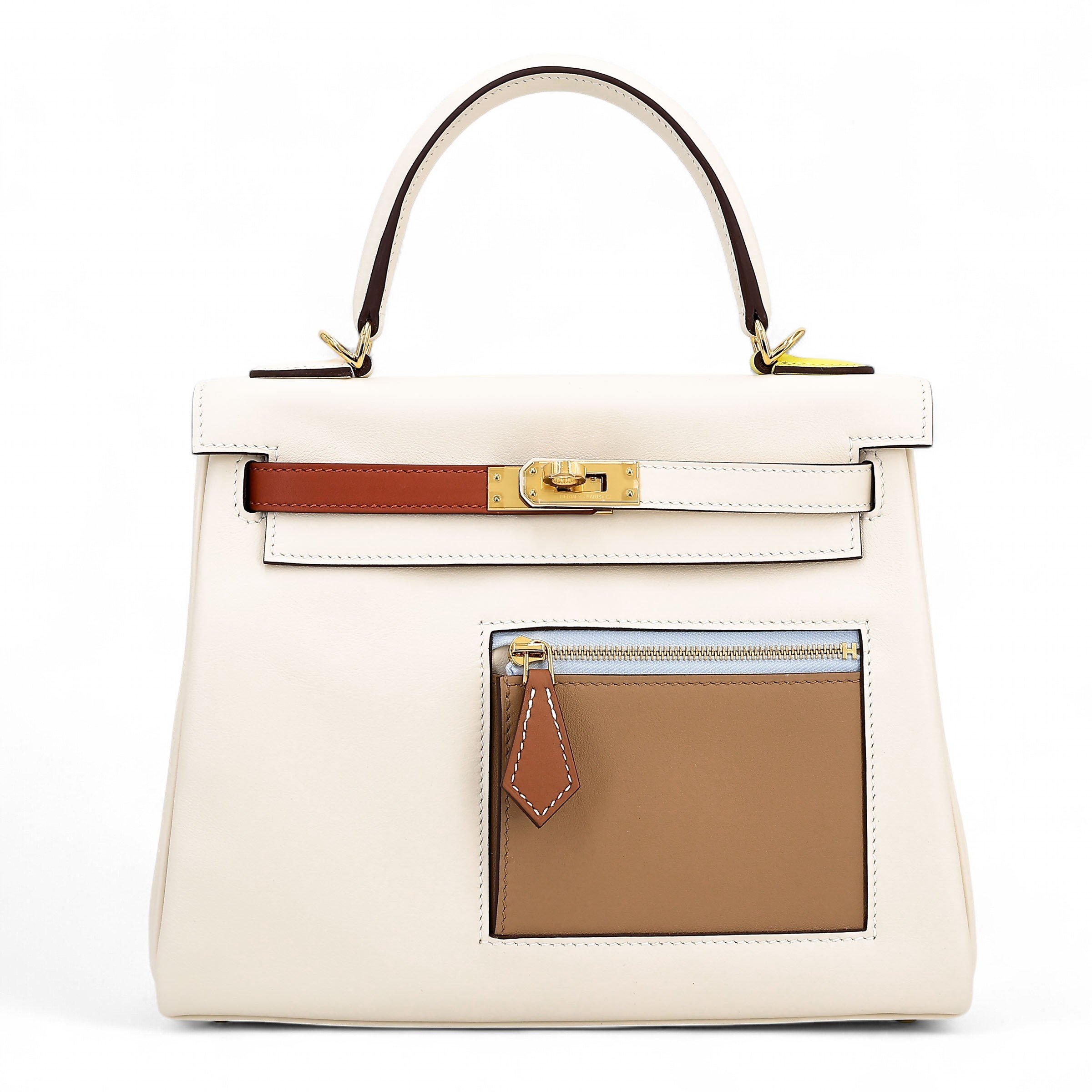 Hermes Unused ( Rank NS ) HERMÈS Limited Edition Kelly 25 Colormatic Nata (I2) Chai (0M) Cuivre (6C) Lime (9R) Mauve Sylvestre (X9) Bleu Pale (08) Swift Gold hardware U (2022)