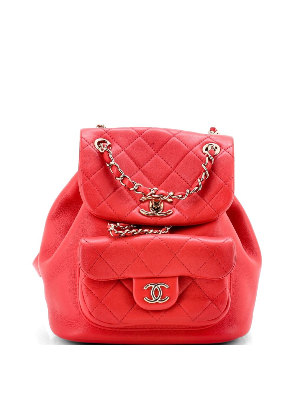 Duma Drawstring Quilted Leather Small backpack