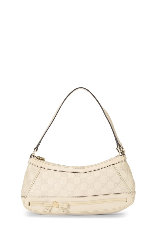 White Guccissima Mayfair Pochette