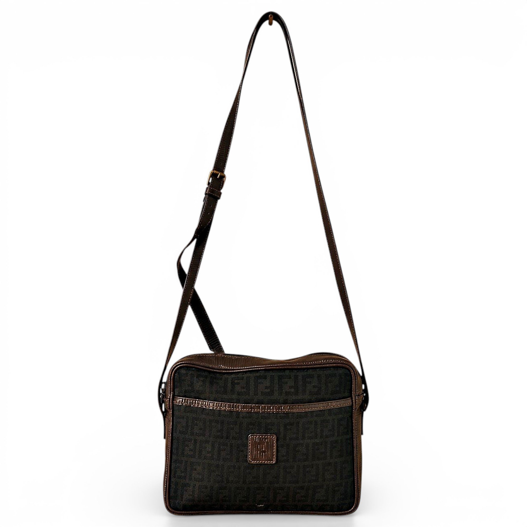Double F cloth crossbody bag
