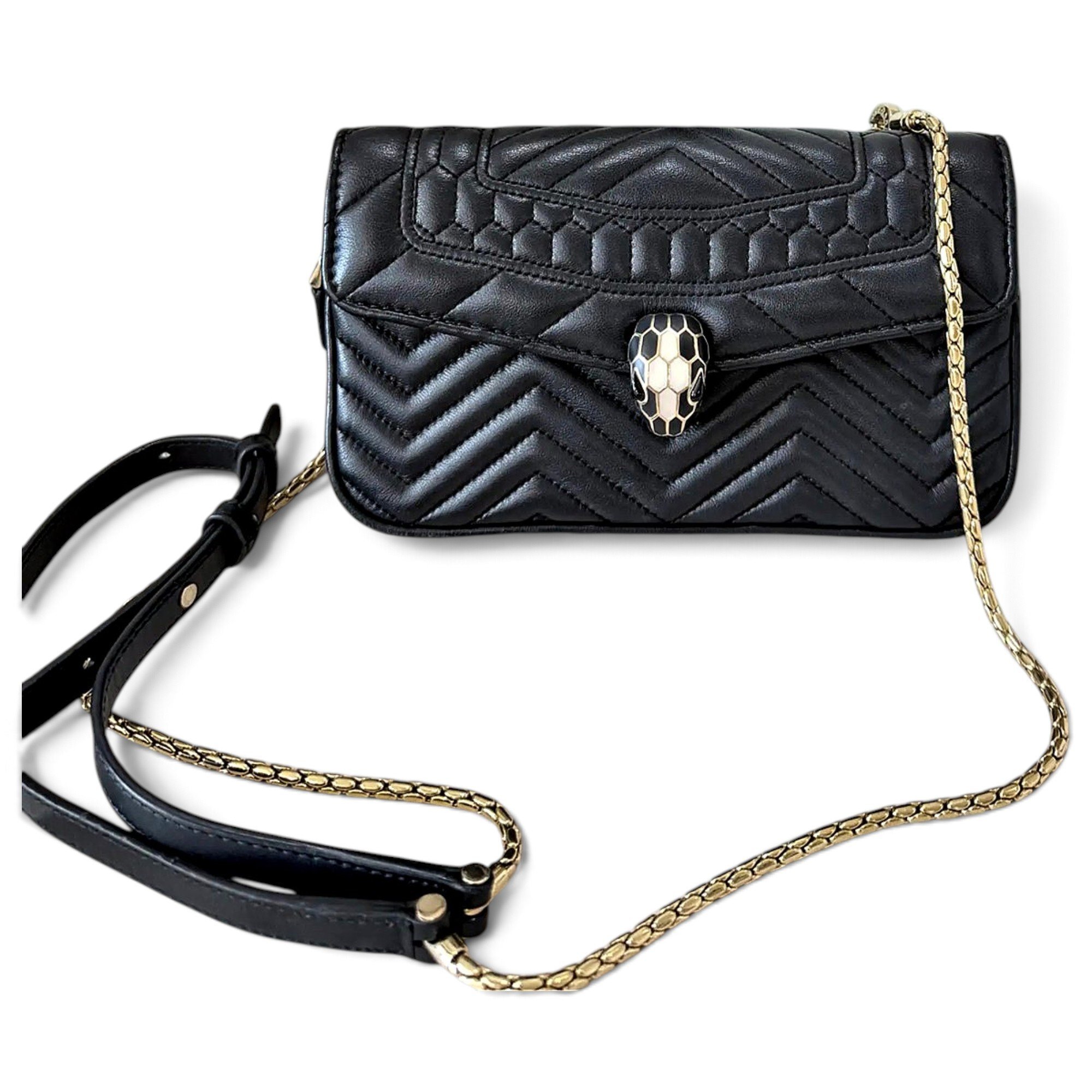 Serpenti leather crossbody bag