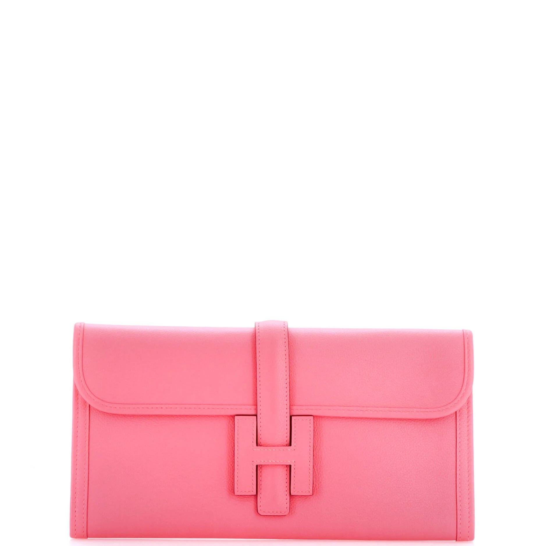 Leather clutch bag