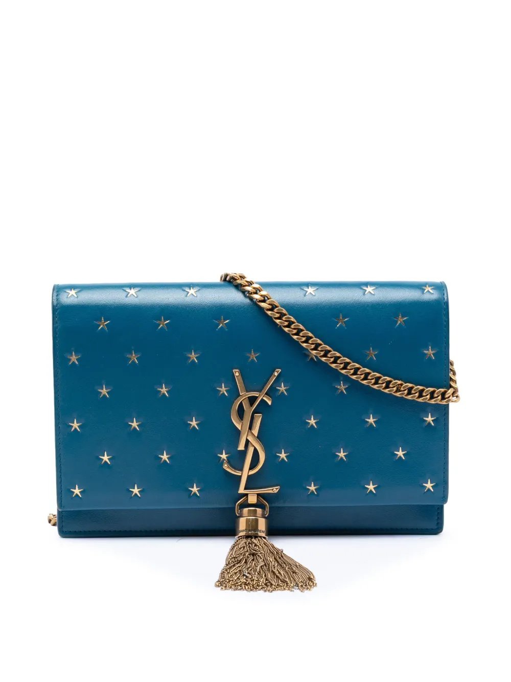 2018 Calfskin Star Print Classic Monogram Kate Tassel Wallet on Chain crossbody bag