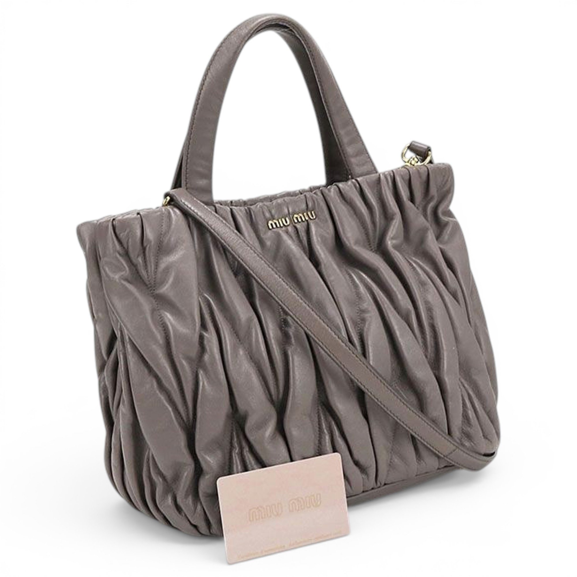 Matelassé leather tote