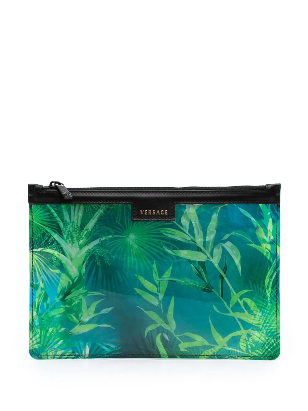 2000-2026 PVC Jungle Print Zipped clutch bag
