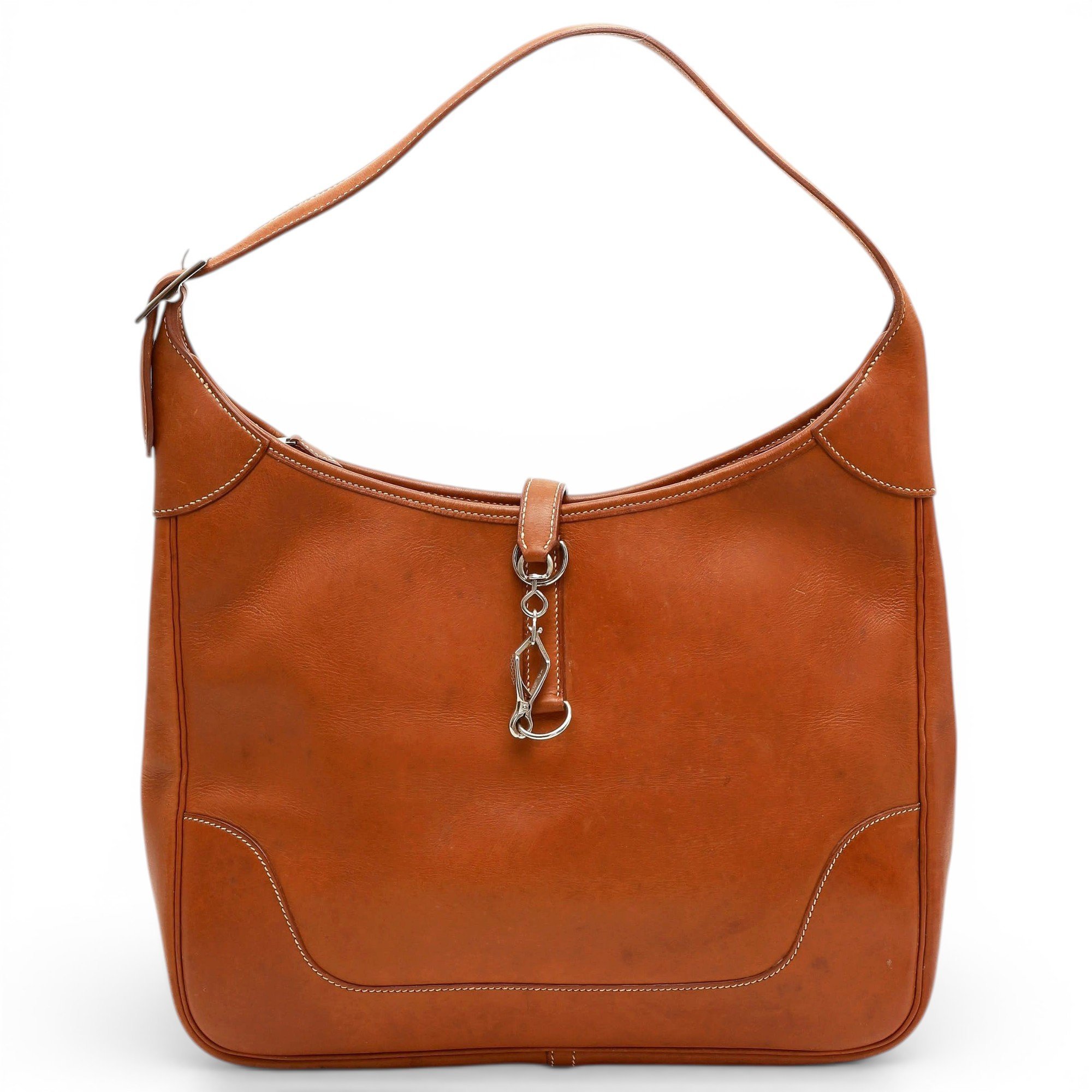 Trim leather handbag
