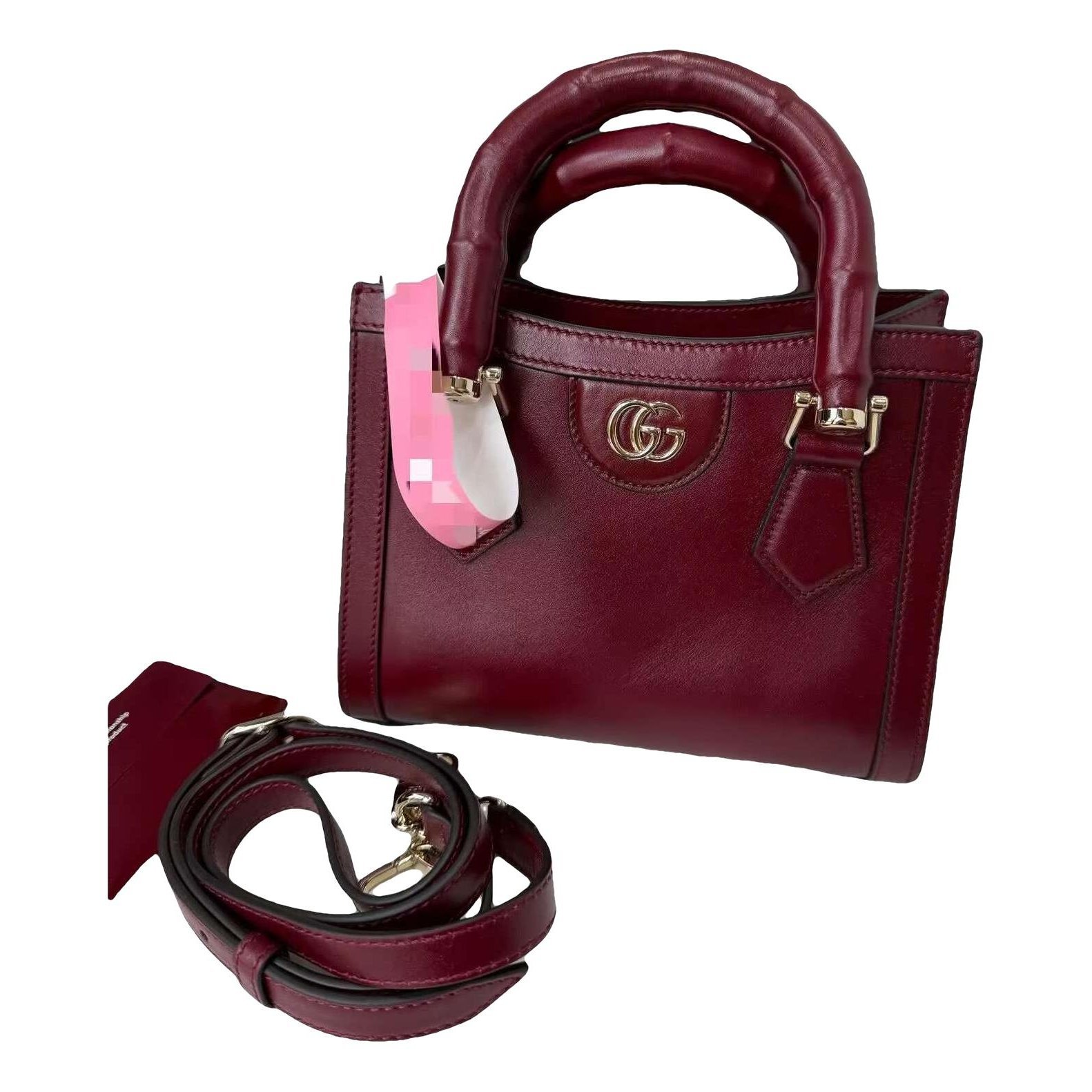 Diana Bamboo leather handbag