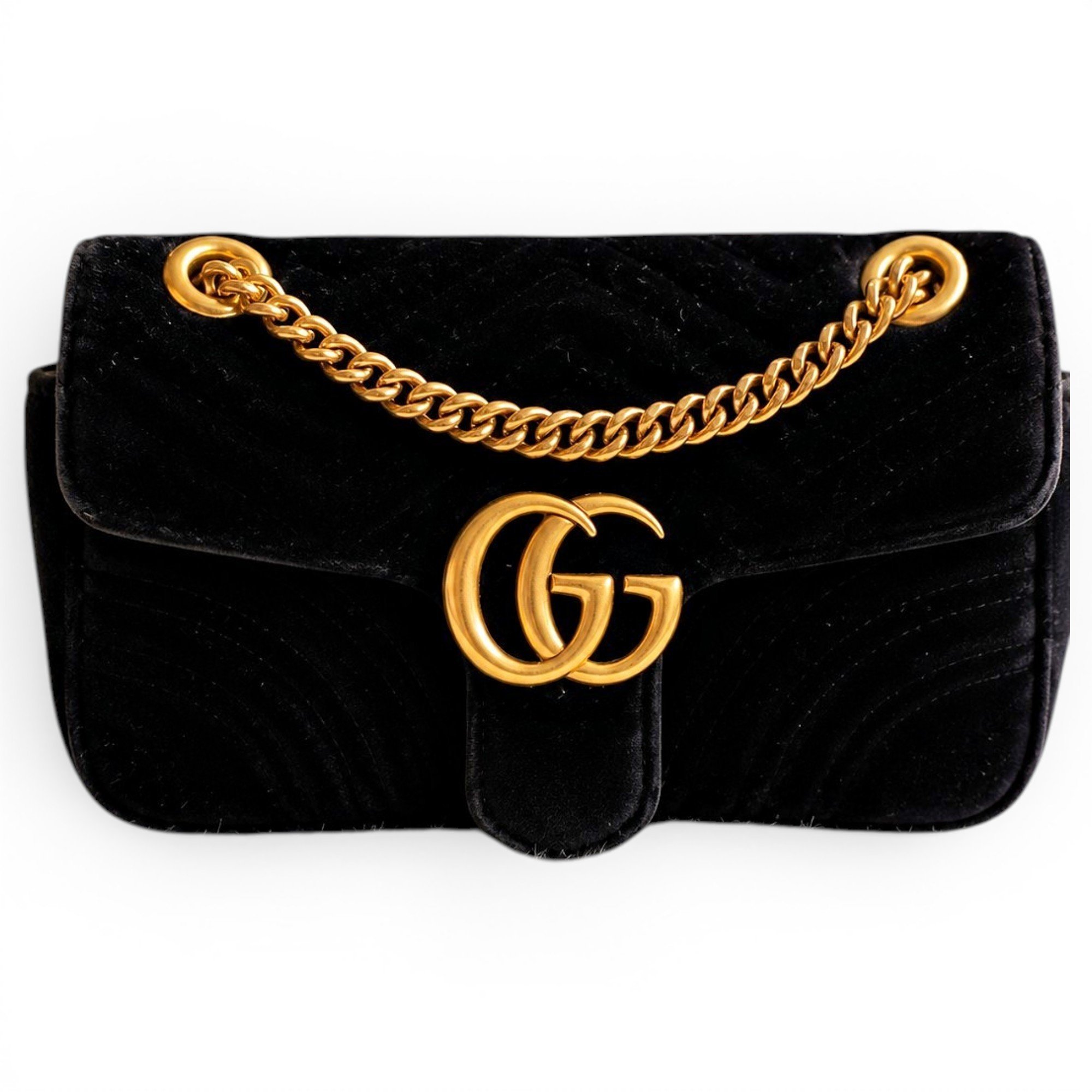 GG Marmont Chain velvet handbag