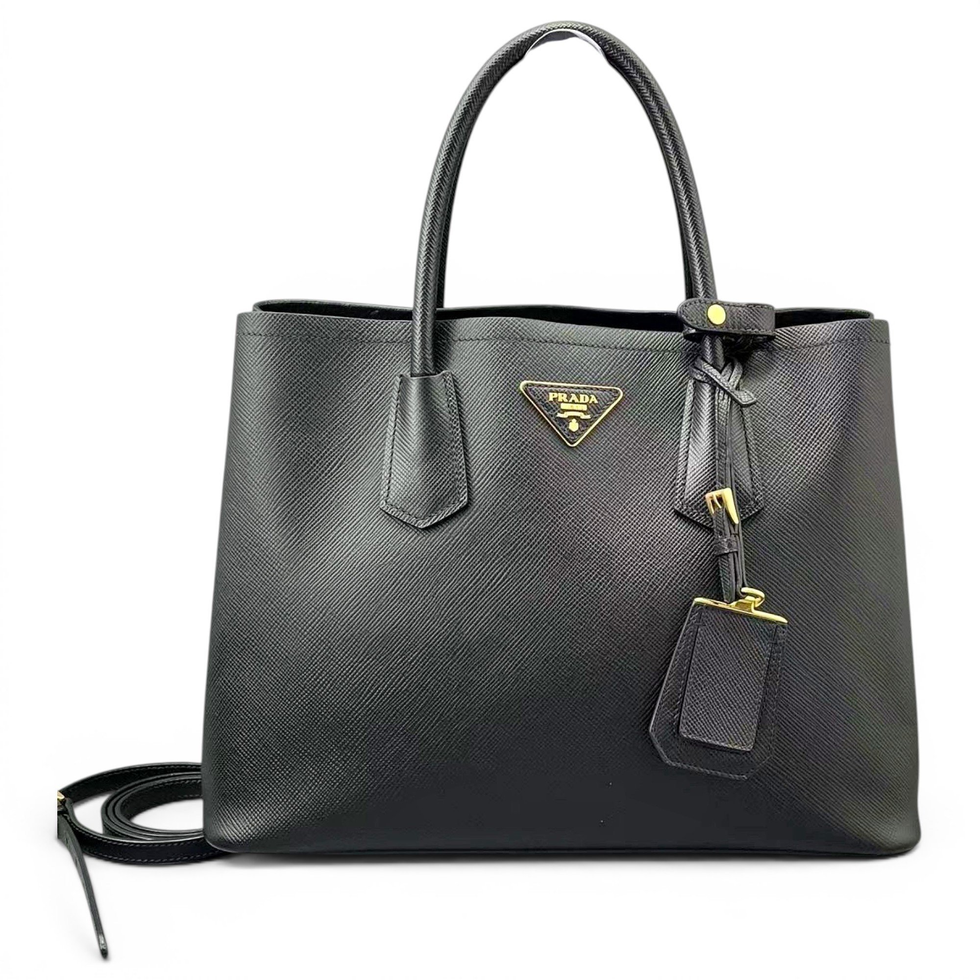 Double leather tote