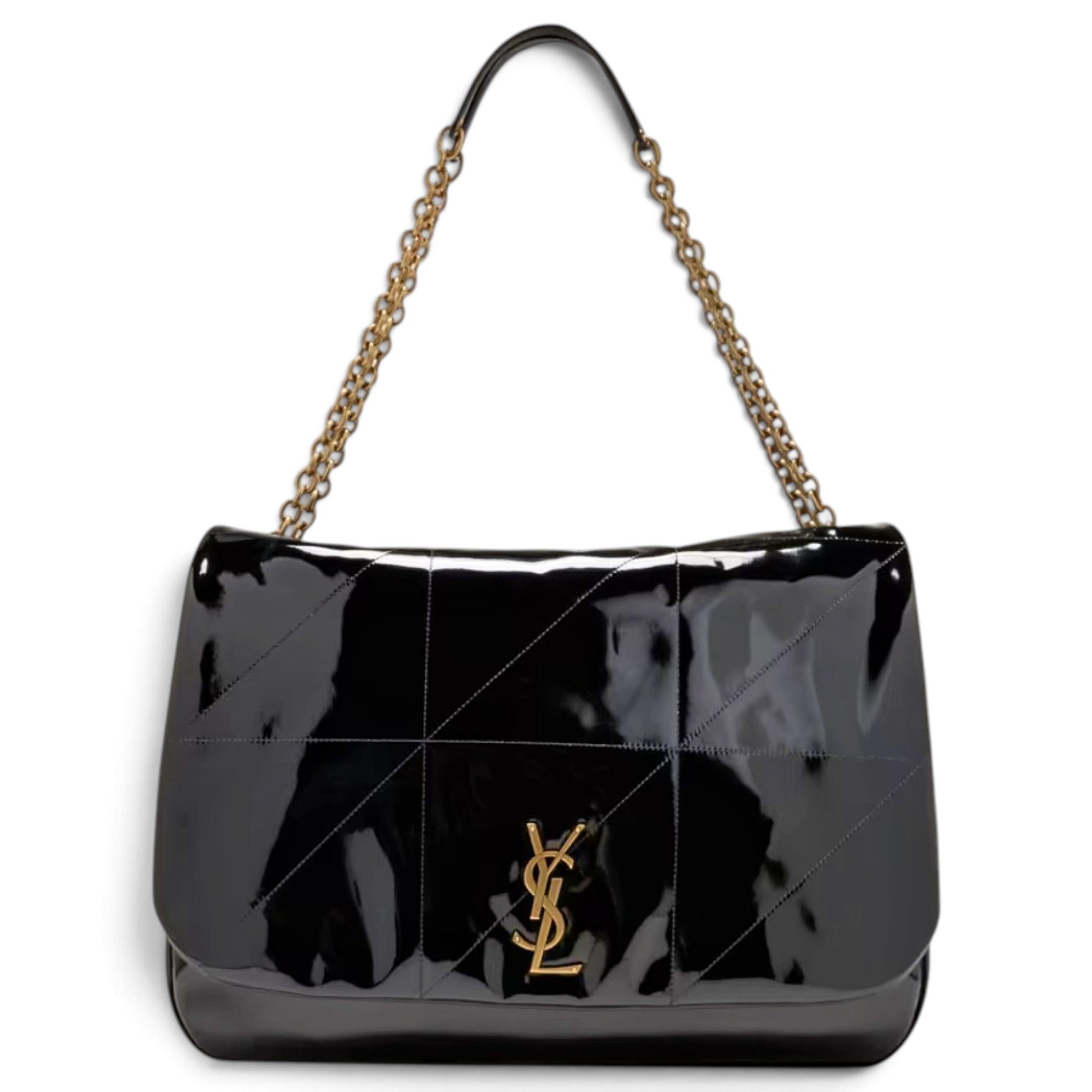 Patent leather handbag