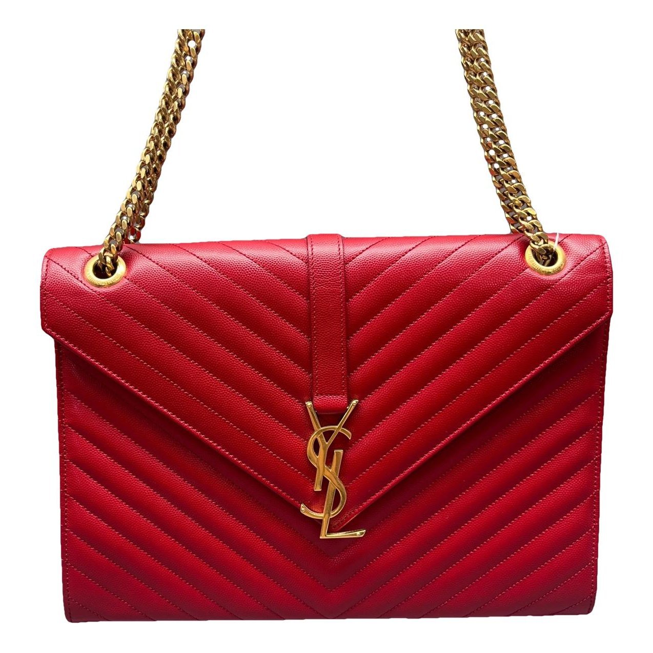 Envelope leather handbag