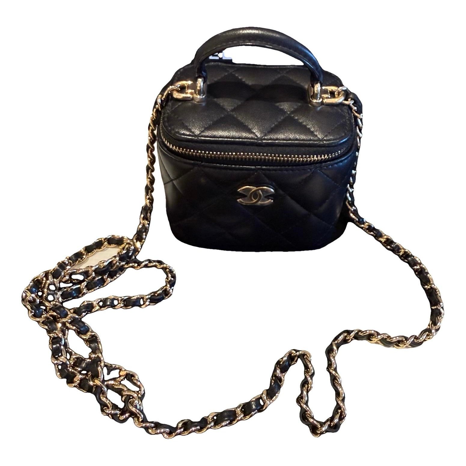 Trendy CC Vanity leather handbag