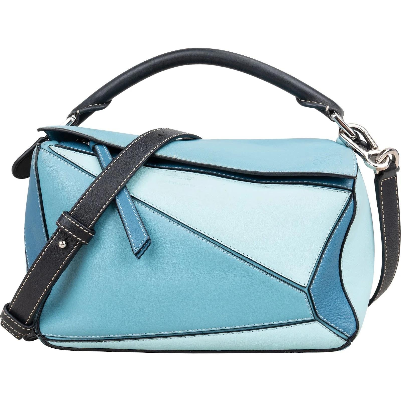 Puzzle leather handbag