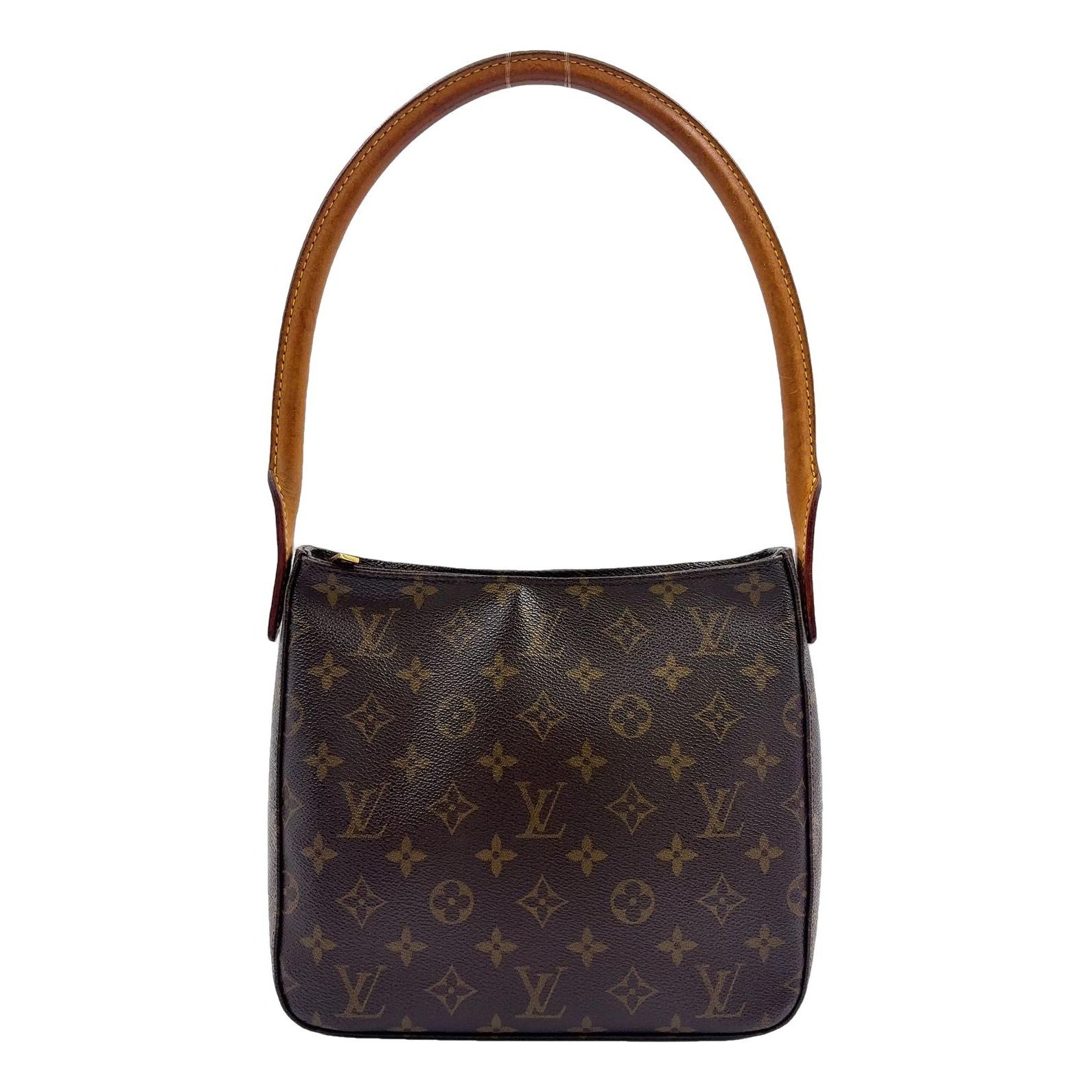 Looping leather handbag