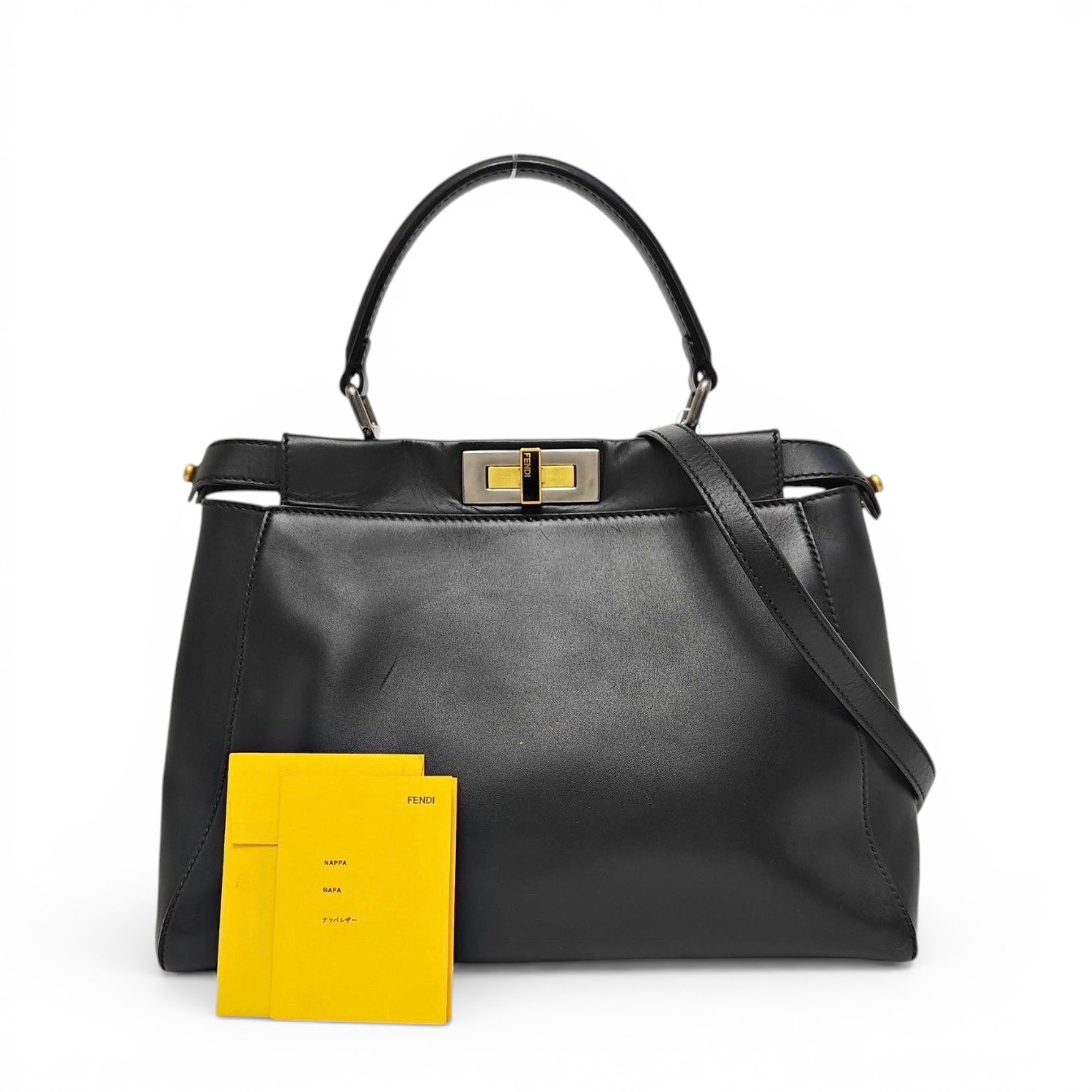 Peekaboo leather handbag