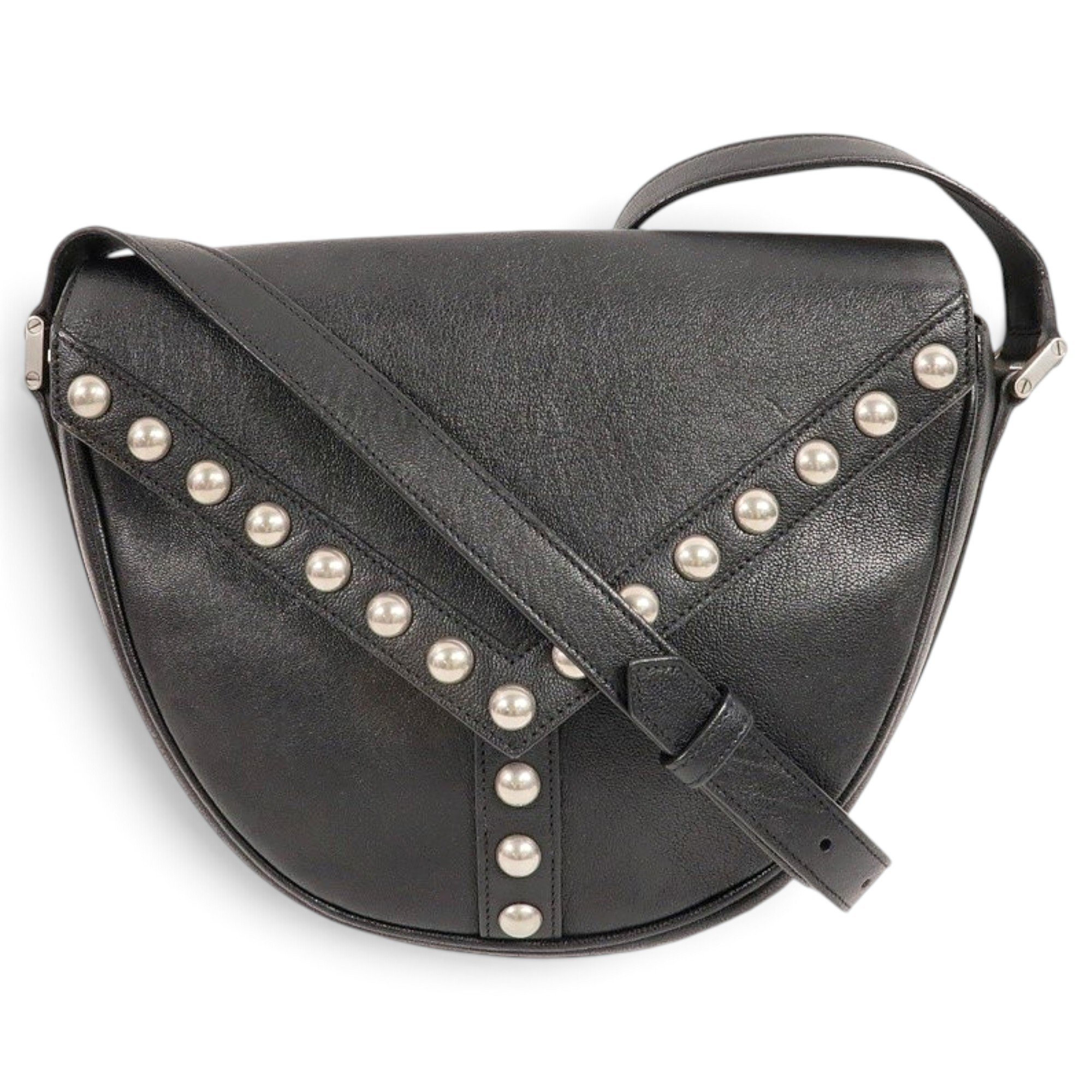 Satchel Y studs leather handbag