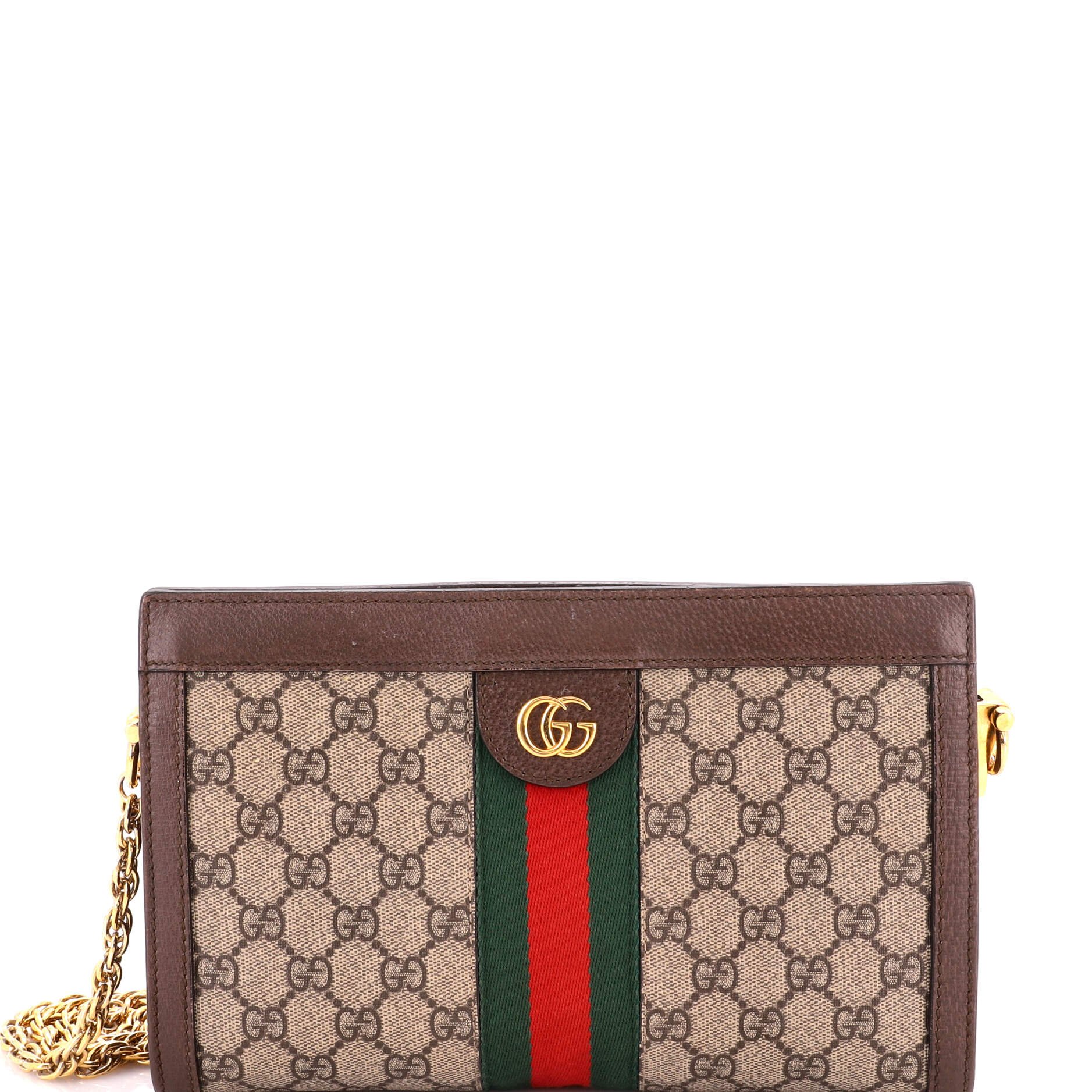 Ophidia Chain Shoulder Bag GG Coated Canvas Small