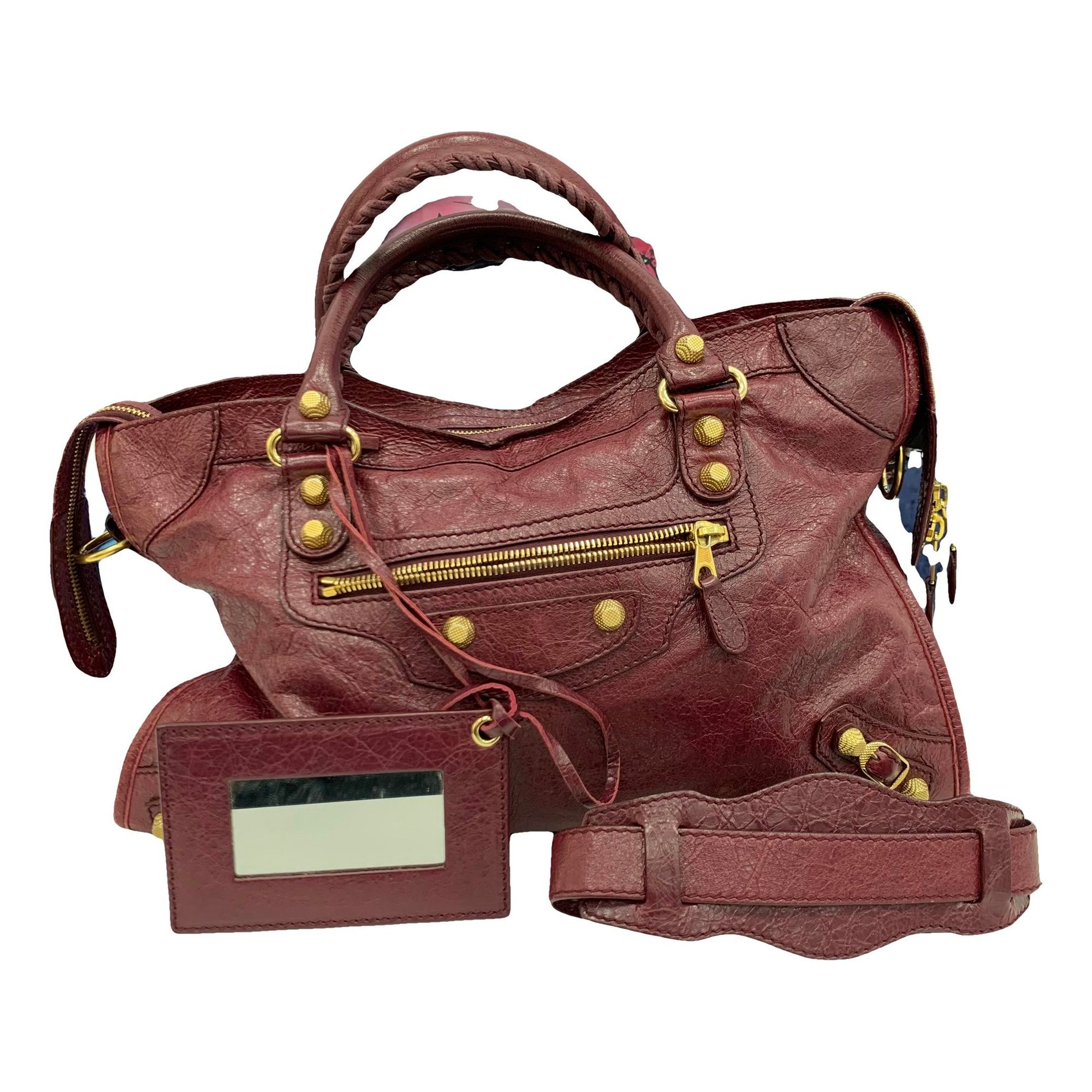 City leather handbag