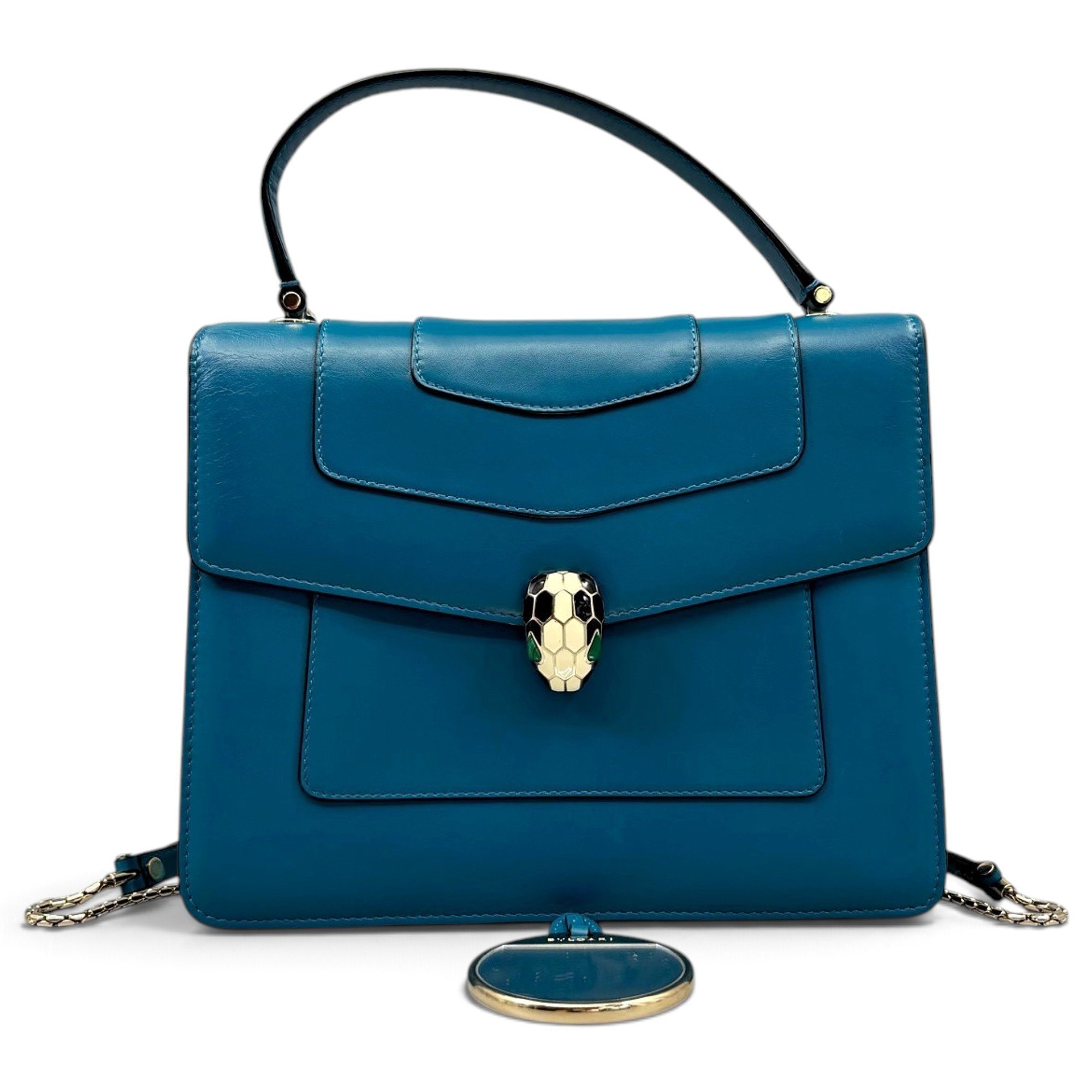 Serpenti leather handbag