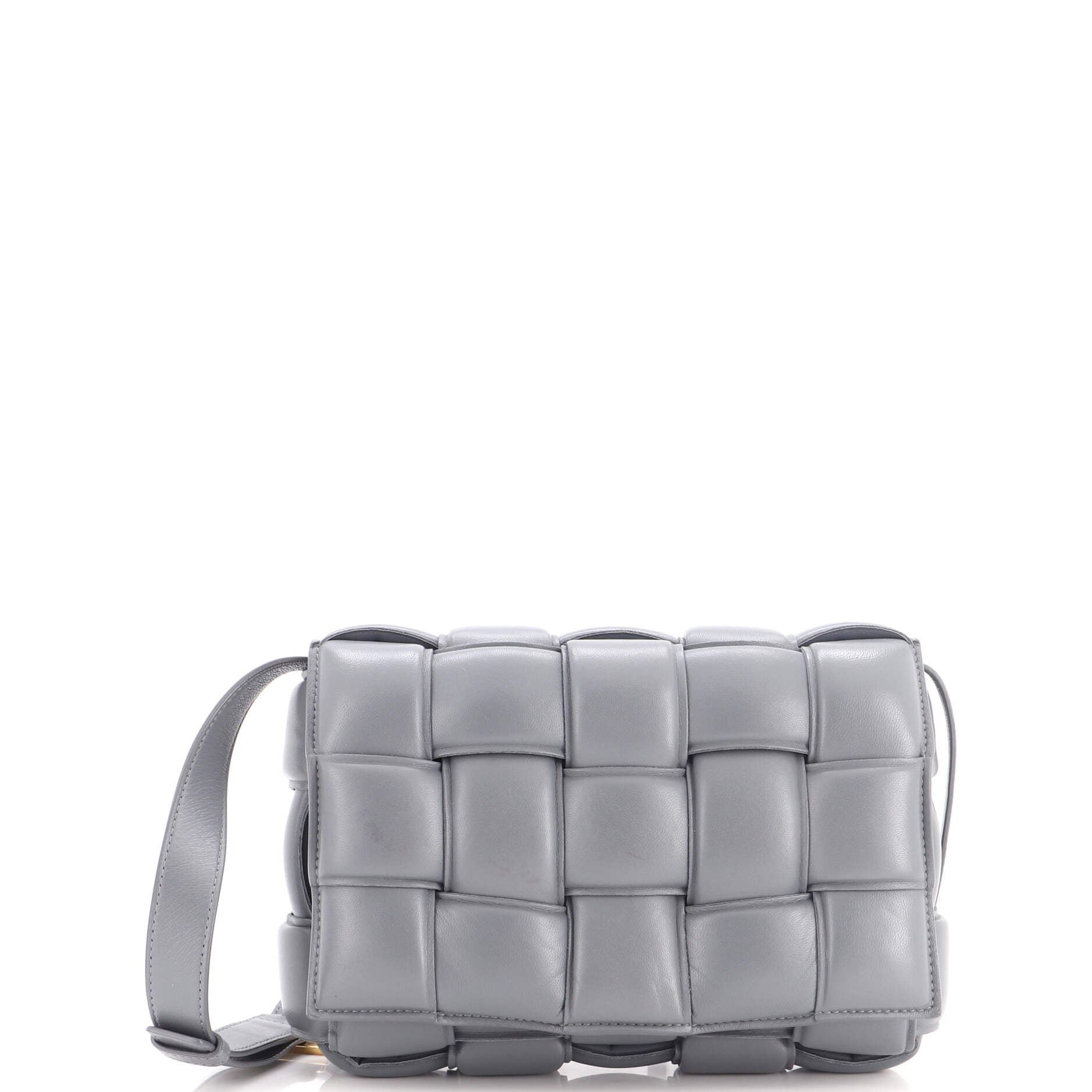 Cassette Crossbody Bag Padded Maxi Intrecciato Leather